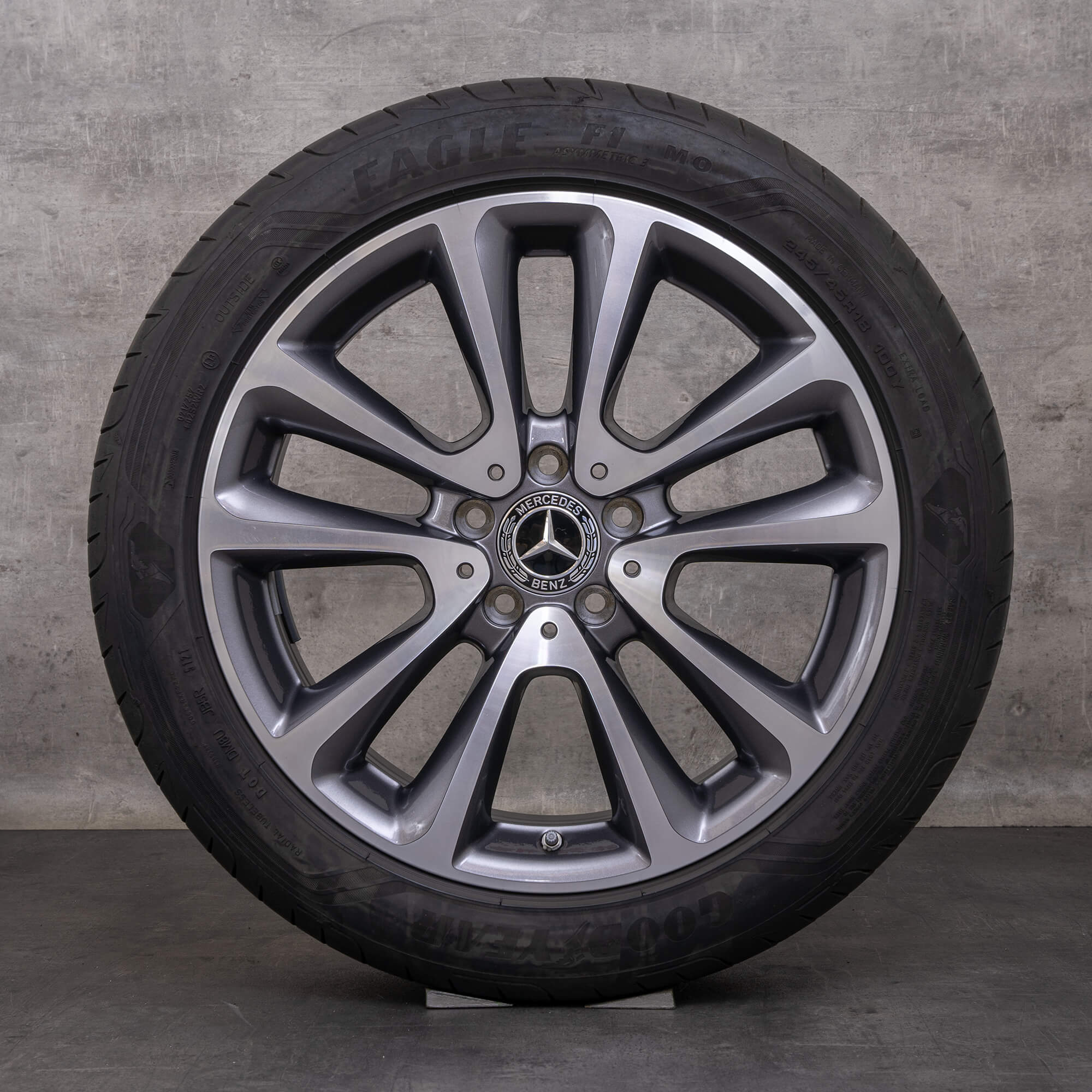 Orijinal Mercedes Benz E-Serisi kış jant lastik 18 inç W213 S213 C238 A238 jantlar A2134011600 A2134010400 himalaya gri parlak tornalı