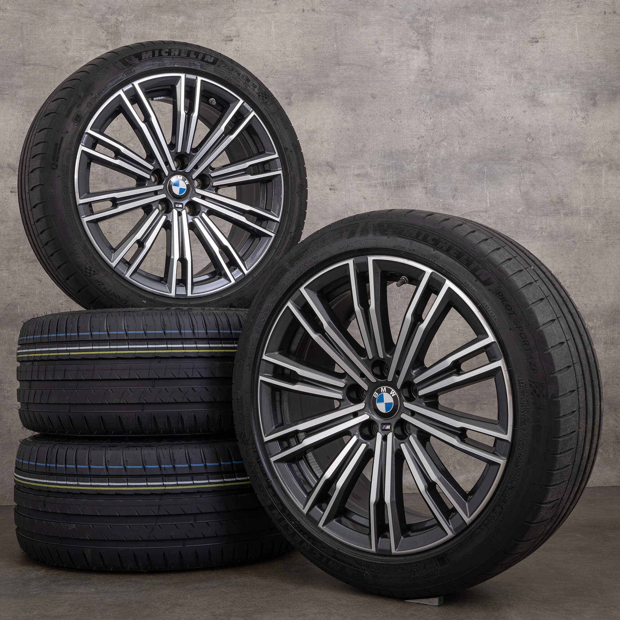 BMW Série 2 G42 3 G20 G21 4 G22 originais jantes de 18 polegadas pneus verão
