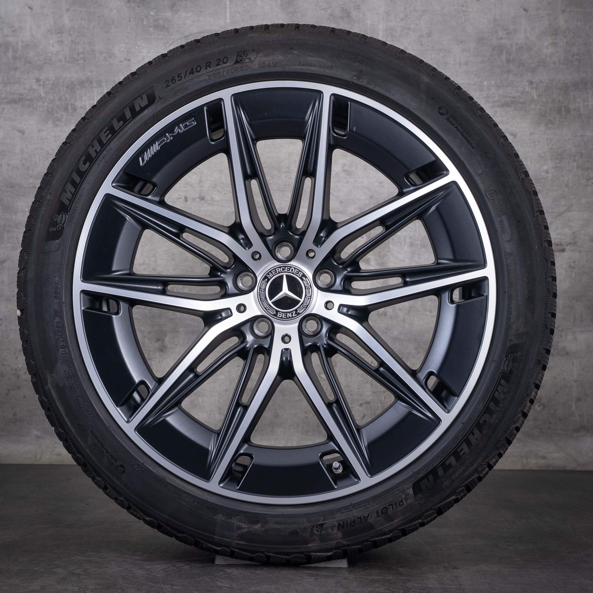 Original Mercedes Benz E-Klasse E53 AMG Hybrid  Winterräder 20 Zoll W214 S214 Felgen A2144011100 A2144011200 schwarz glanz glanzgedreht