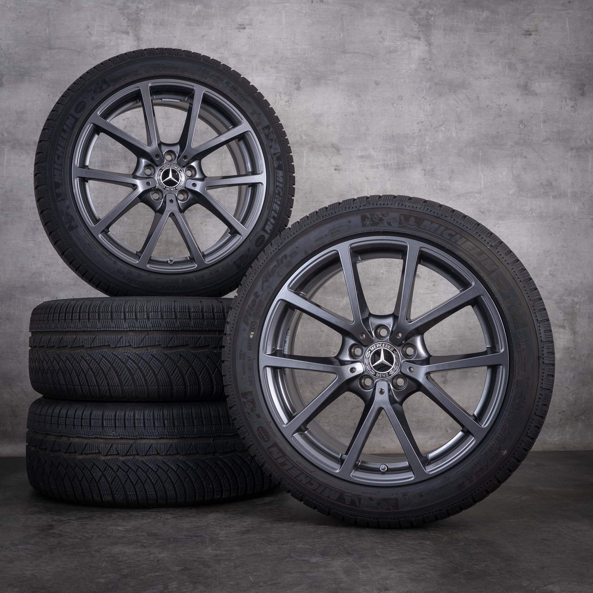 Original Mercedes Benz CLE Winterräder 18 Zoll W236 Felgen A2364010300 tremolit grey glanz