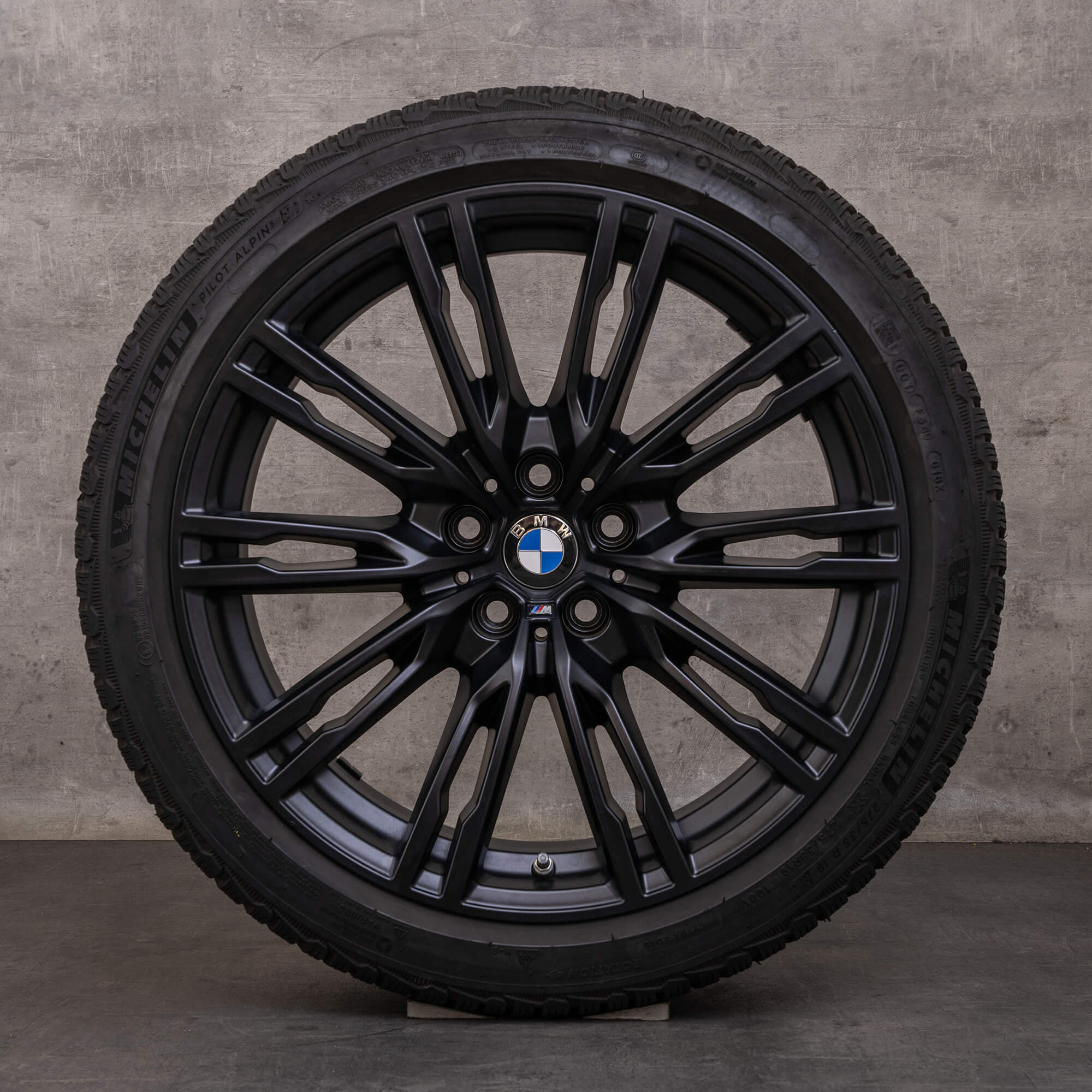 Jantes e pneus inverno originais BMW M2 M3 M4 de 19 polegadas G87 G80 G82 G83 jantes estilo 829 M 8093844 8093845 jet black matt