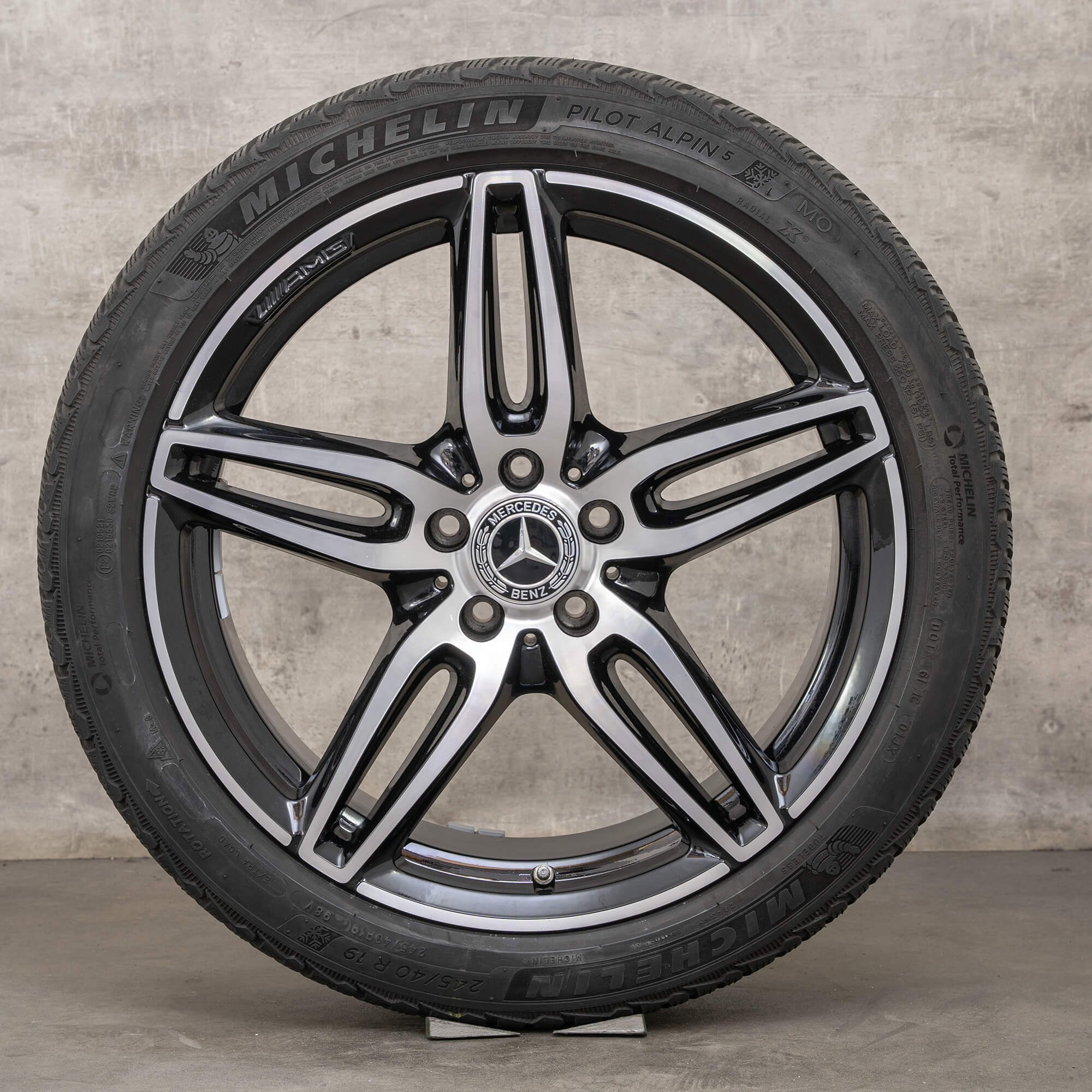 Genuine AMG Mercedes Benz Clase E E43 E53 neumáticos de invierno 19 pulgadas W213 S213 C238 A238 llantas A2134013800 A2134012000 negro brillante torneado
