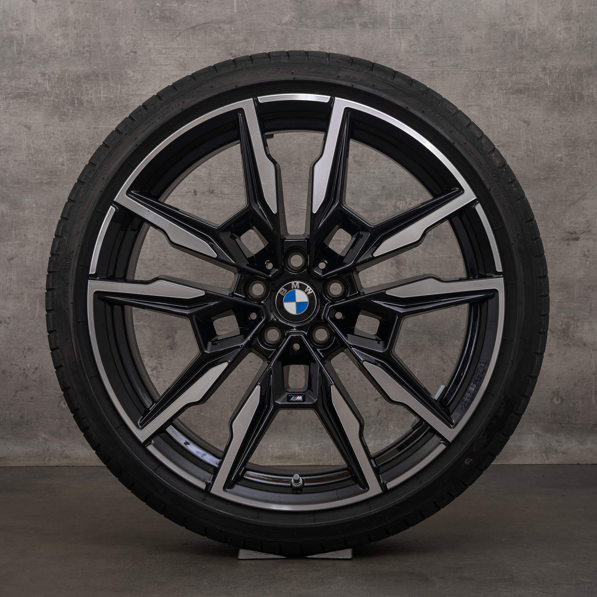 Original BMW 8er Felgen 20 Zoll G14 G15 G16 Sommerräder Styling 895 M 5A07086 5A07087 schwarz glanzgedreht