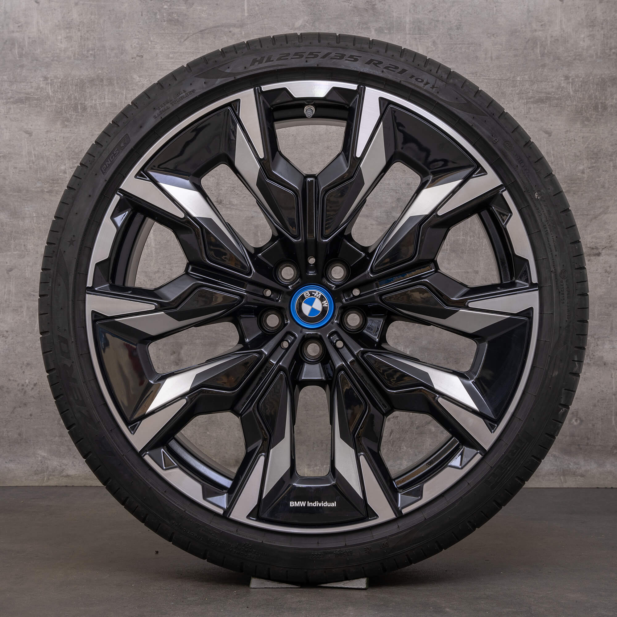 Originale BMW 5-serie i5 fælge 21 tommer G60 G61 sommerhjul styling 954i 5A32502 5A32503 sort blank drejet