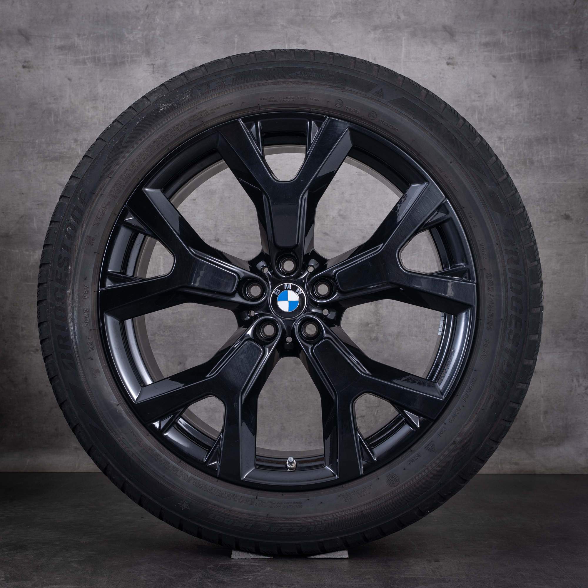 Originale BMW X7 vinterhjul 21 tommer G07-fælge Styling 752 6885461 jet black uni