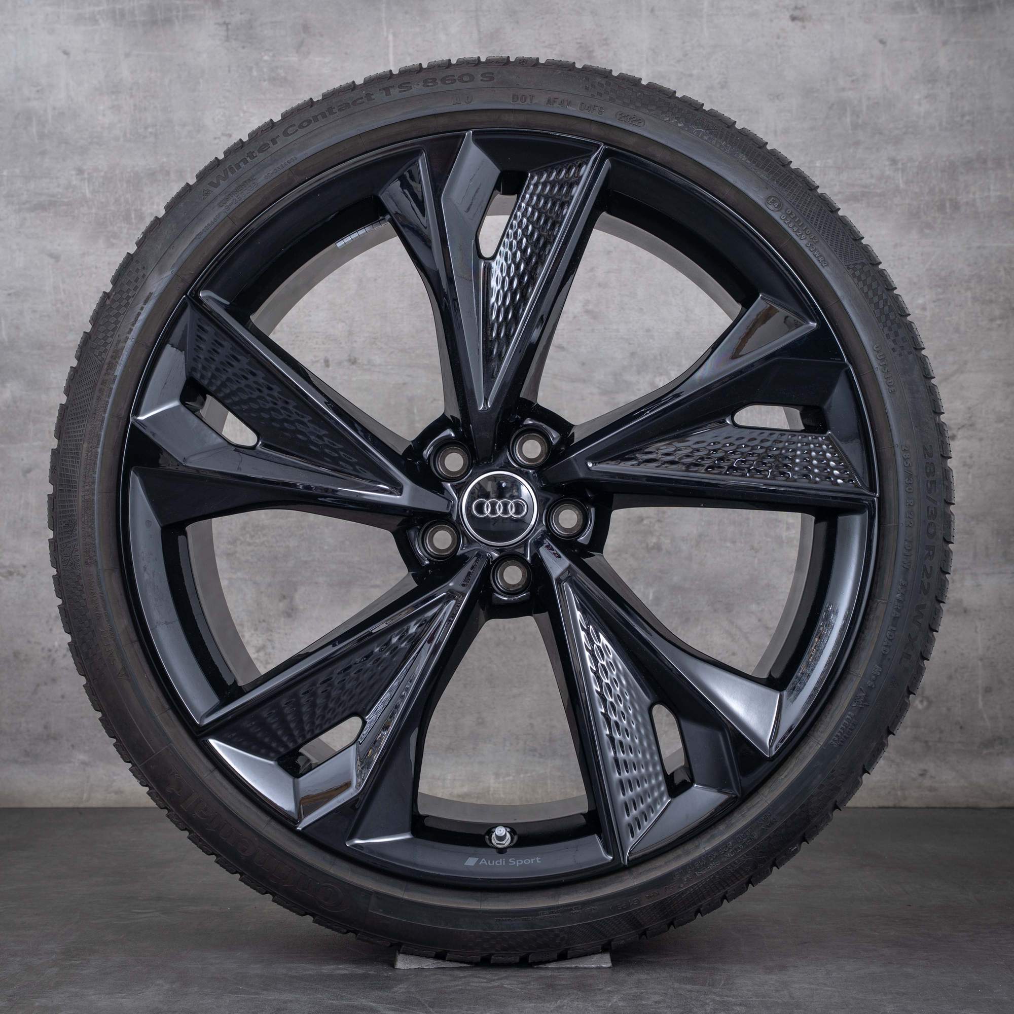 Originale Audi RS6 RS7 Anvelope de iarnă 22 inch 4K C8 jante 4K0601025BC negru lucios