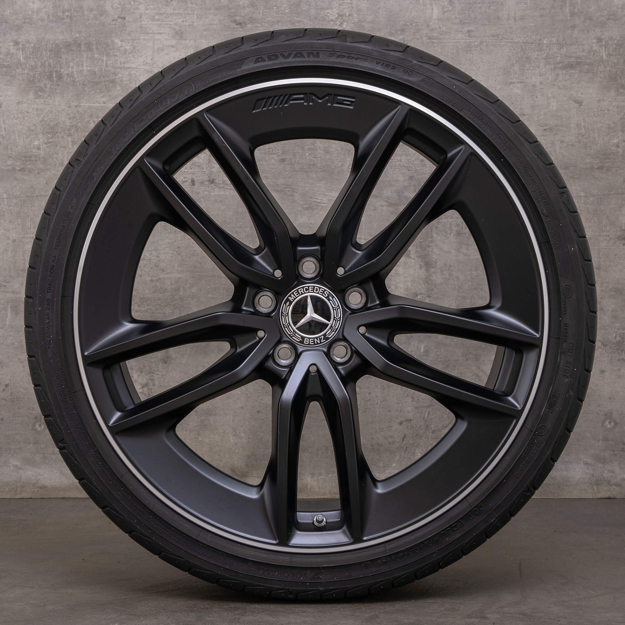 Orijinal AMG Mercedes E-Serisi E43 E53 jantlar 20 inç W213 S213 A238 C238 yaz jantları A2134014900 A2134015000 siyah jant parlak tornalı