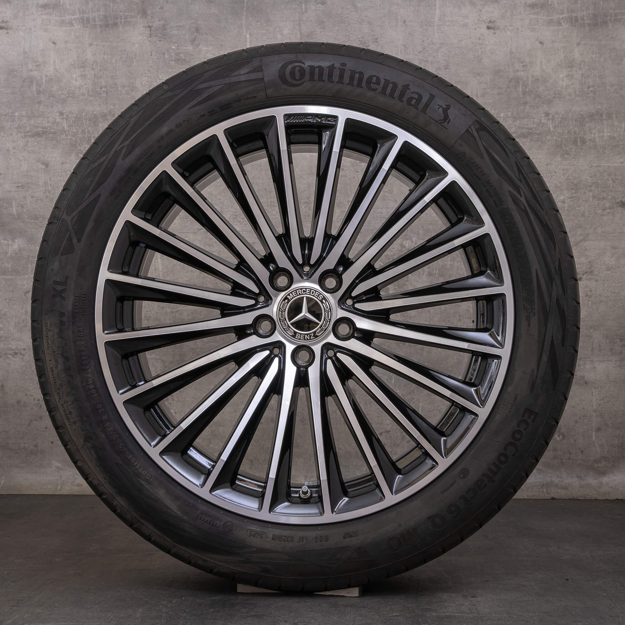 Orijinal Mercedes Benz GLC AMG jantlar 20 inç X254 C254 yaz jant lastik A2544010800 A2544010900 siyah parlak tornalı