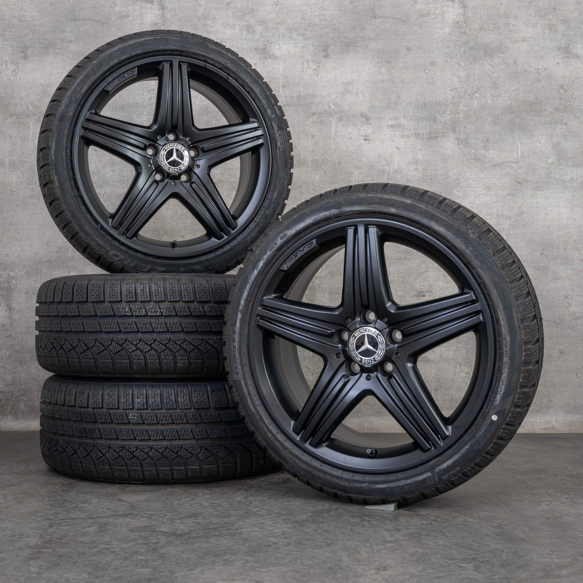 Orijinal Mercedes Benz A-Serisi A45 CLA45 AMG kış jant lastikleri 18 inç W176 C117 jantlar A1764010402 siyah mat