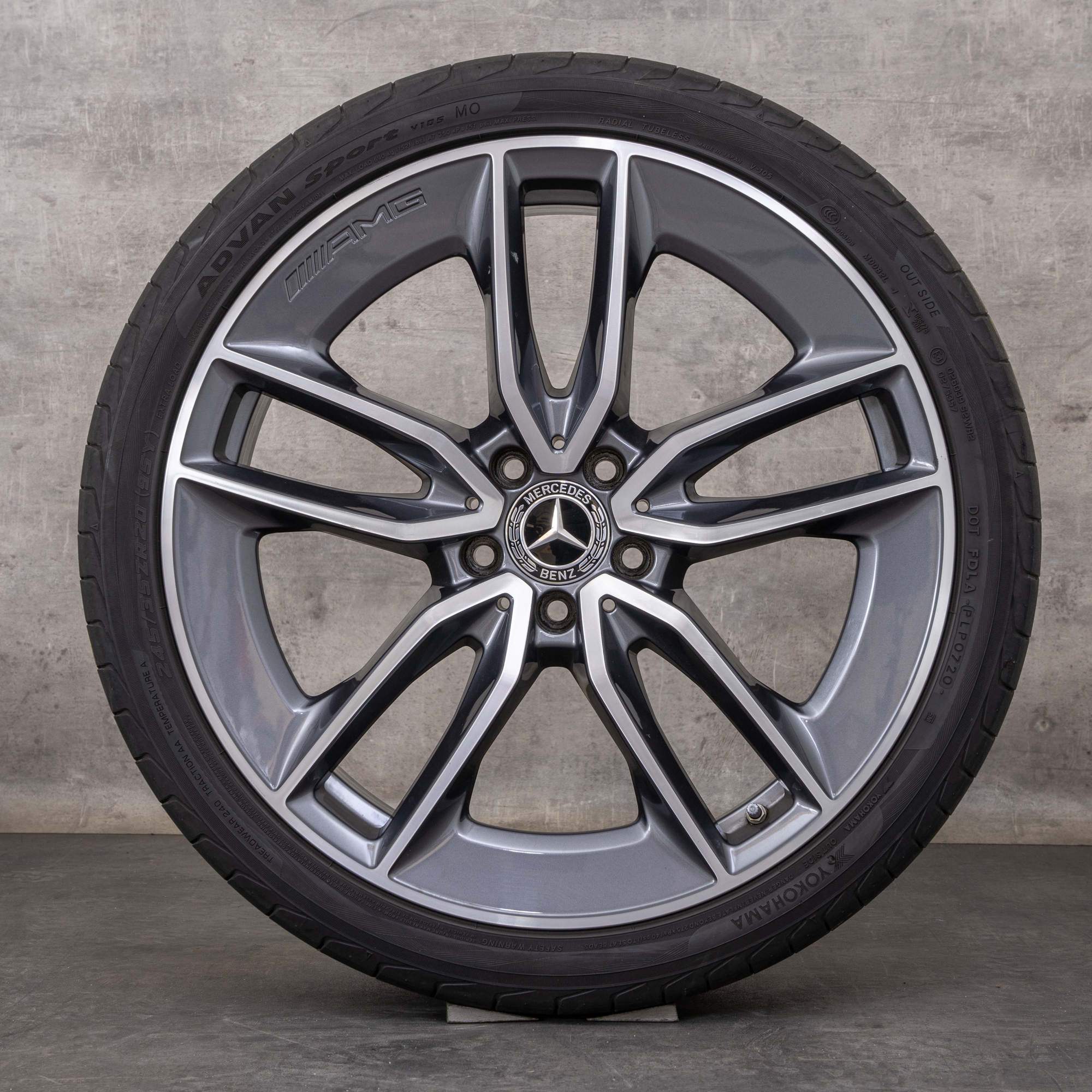 Alkuperäiset Mercedes Benz E-sarjan E53 AMG talvirenkaat 20 tuuman W213 S213 C238 A238 vanteet A2134014900 A2134015000 himalaya harmaa kiillotettu käännetty