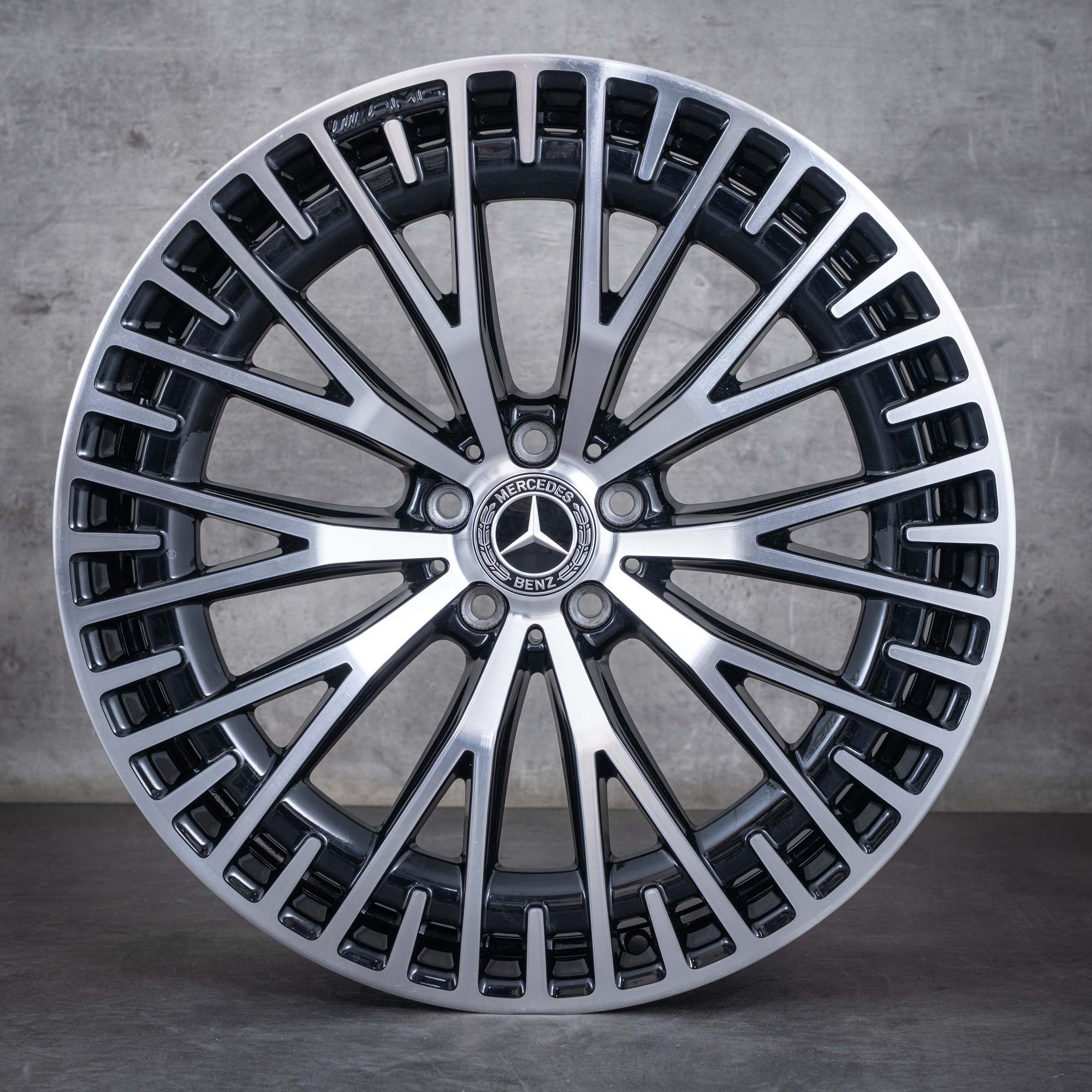 Originale Mercedes Benz EQS 53 AMG fælge 21 tommer V297 4Matic+ A2974012900 sort poleret