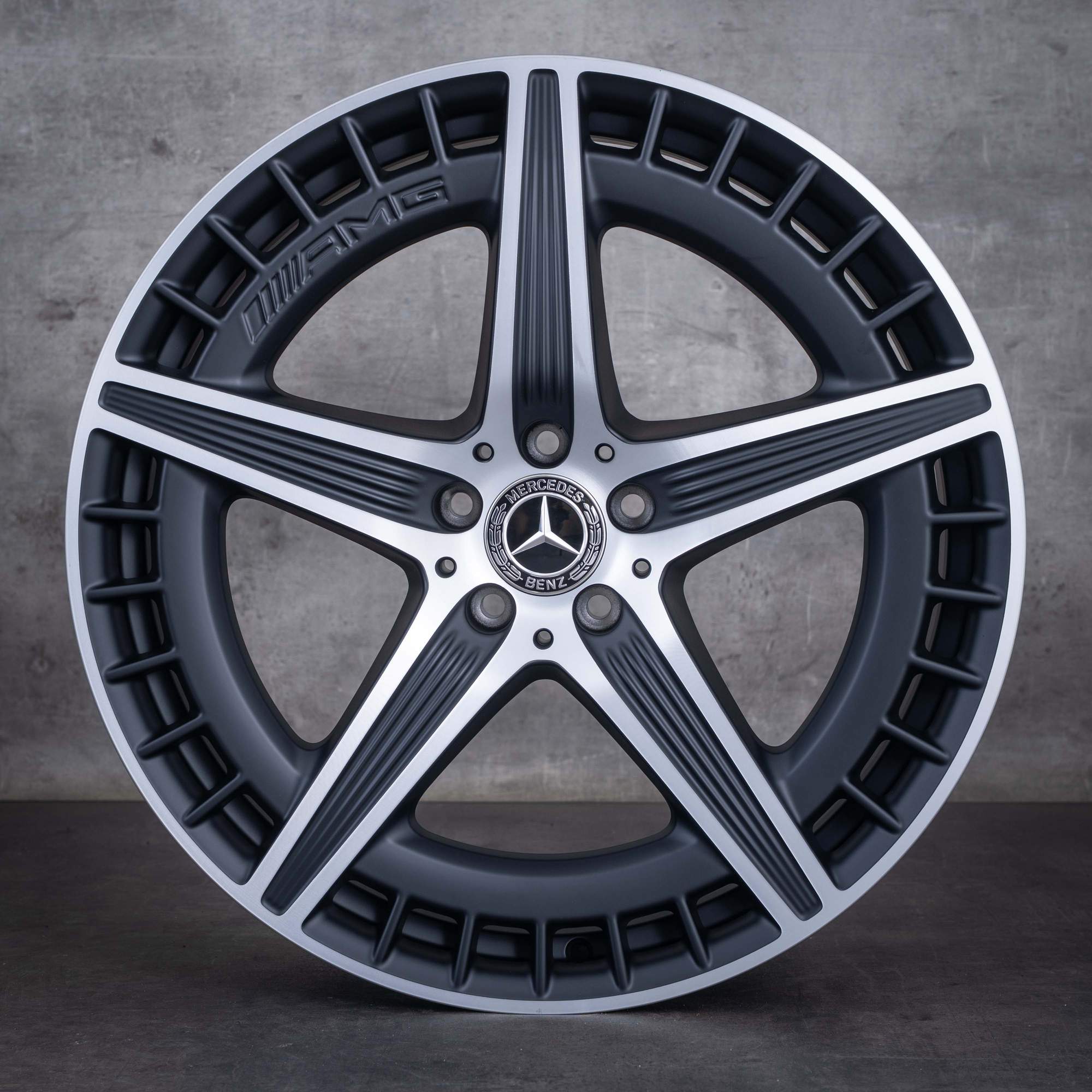 Jante originale Mercedes-Benz EQE 43 53 AMG de 21 de inci 4MATIC X294 A2944011400 negru mat față diamantată NOI