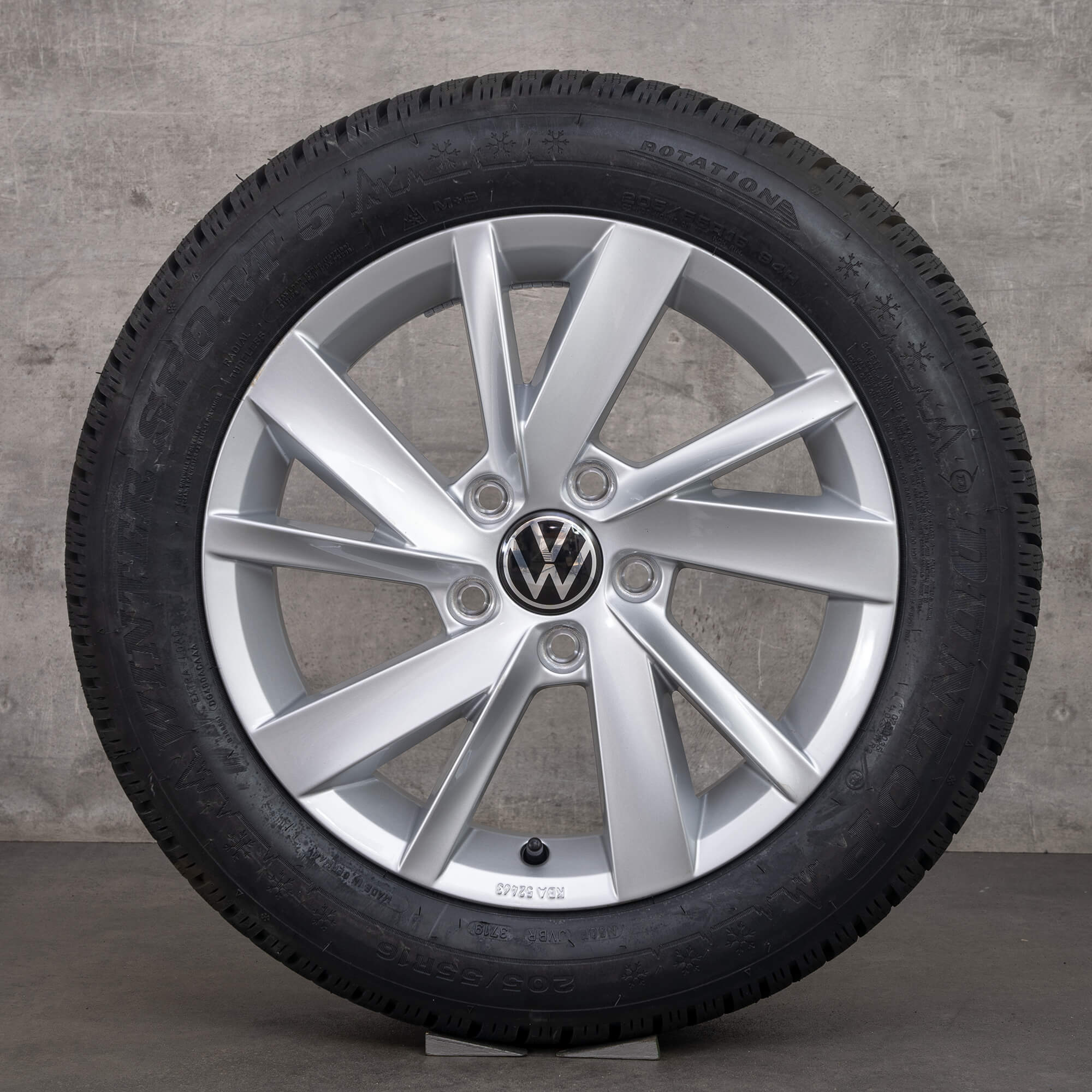 Juego de ruedas de invierno originales para VW Golf 8 llantas de 16 pulgadas Gavia 5H0071496 color plateado NUEVAS