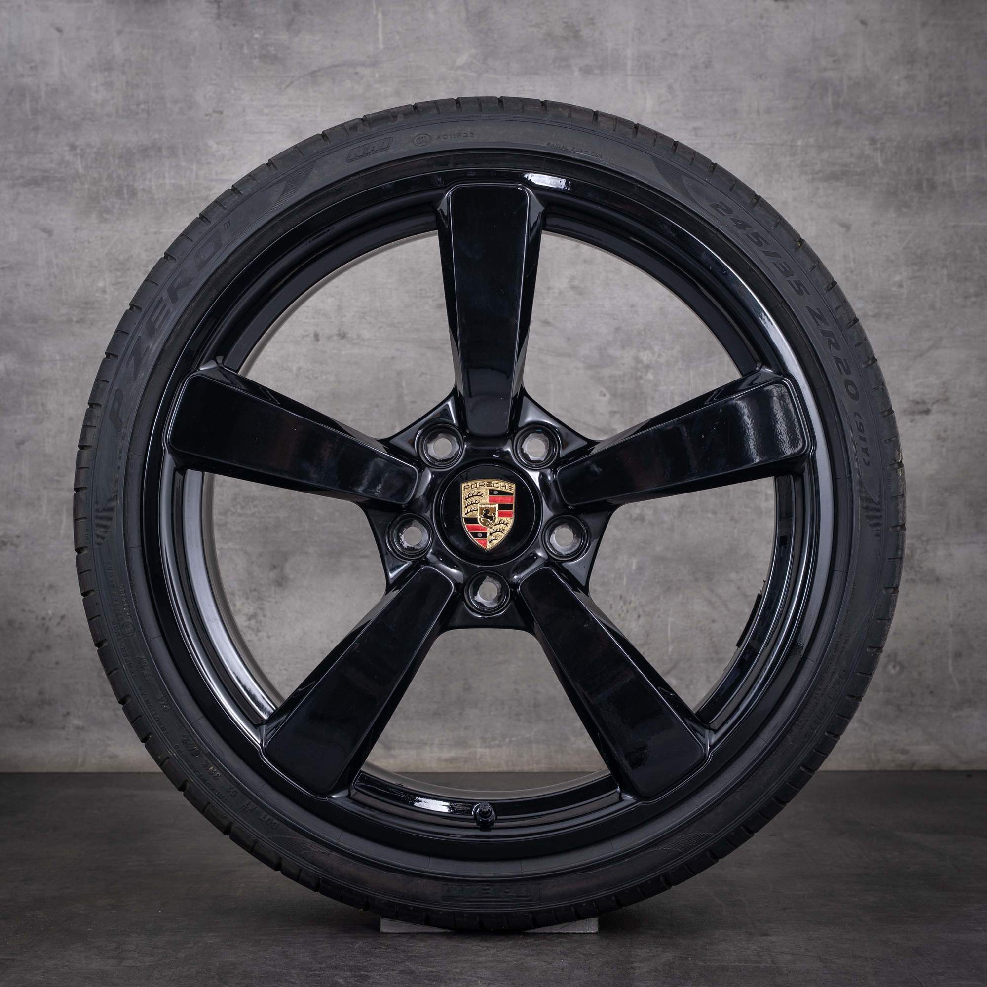 Original Porsche 992 I Felgen 20 21 Zoll Carrera S C2 C4 GTS Sommerräder Exclusive Design 992044661M schwarz hochglanz