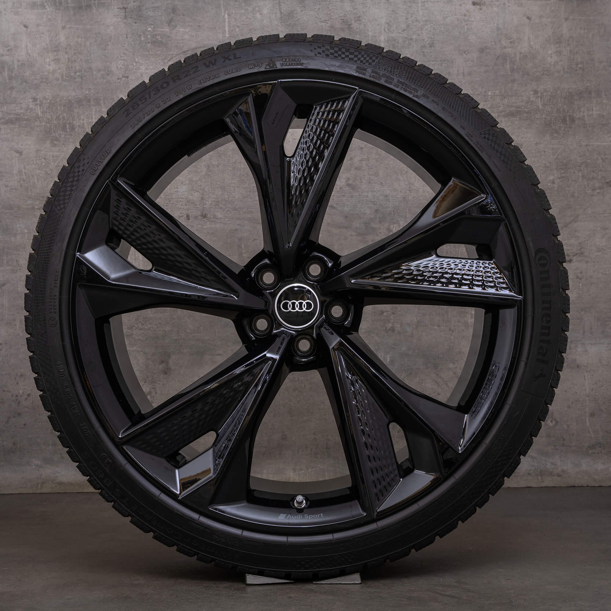 Originale Audi RS6 RS7 vinterhjul 22 tommer 4K C8 fælge 4K0601025BC sort