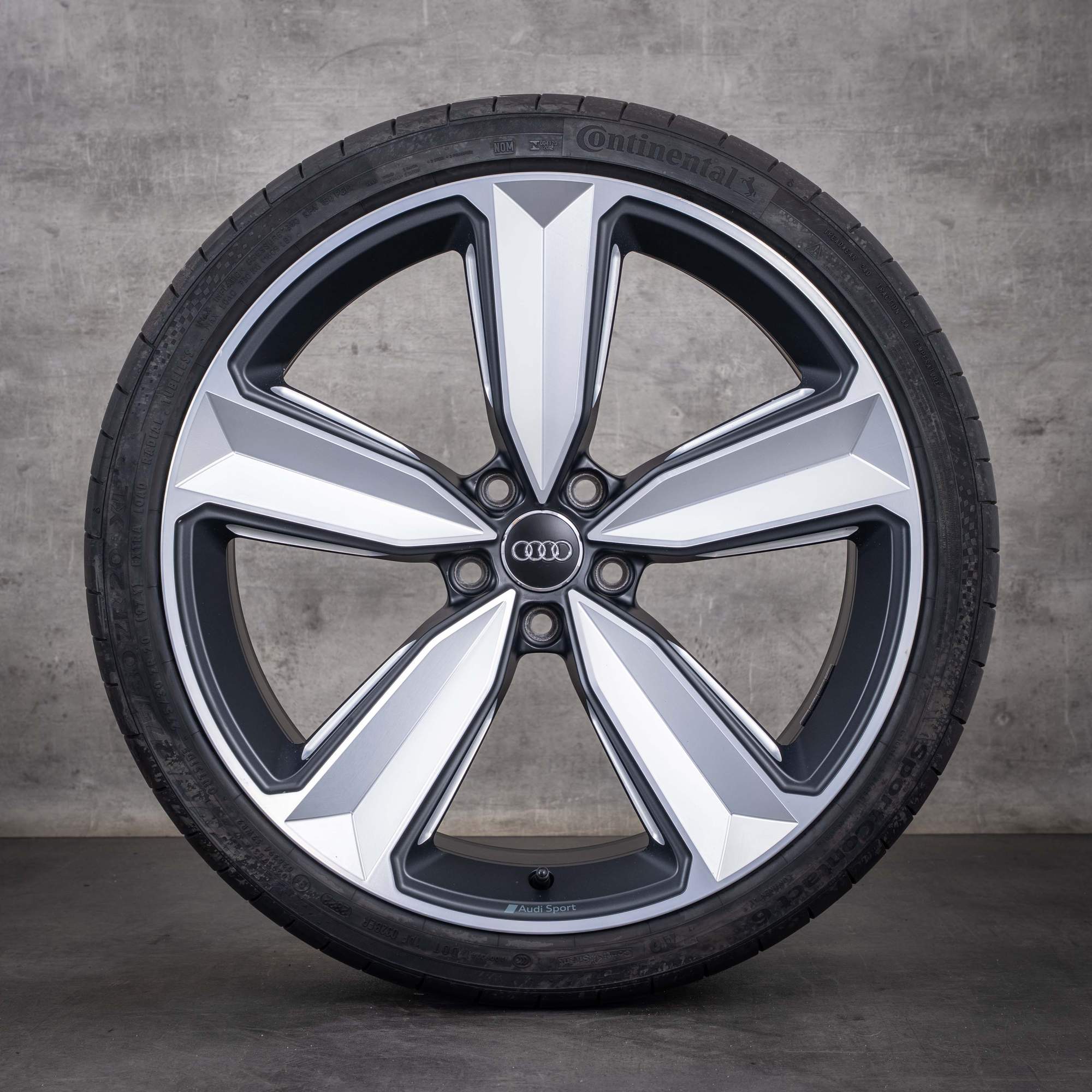 OEM Audi RS4 RS5 winter wheels 20inch B9 8W F5 rims Peak 8W0601025CS Matte Black Polished Finish