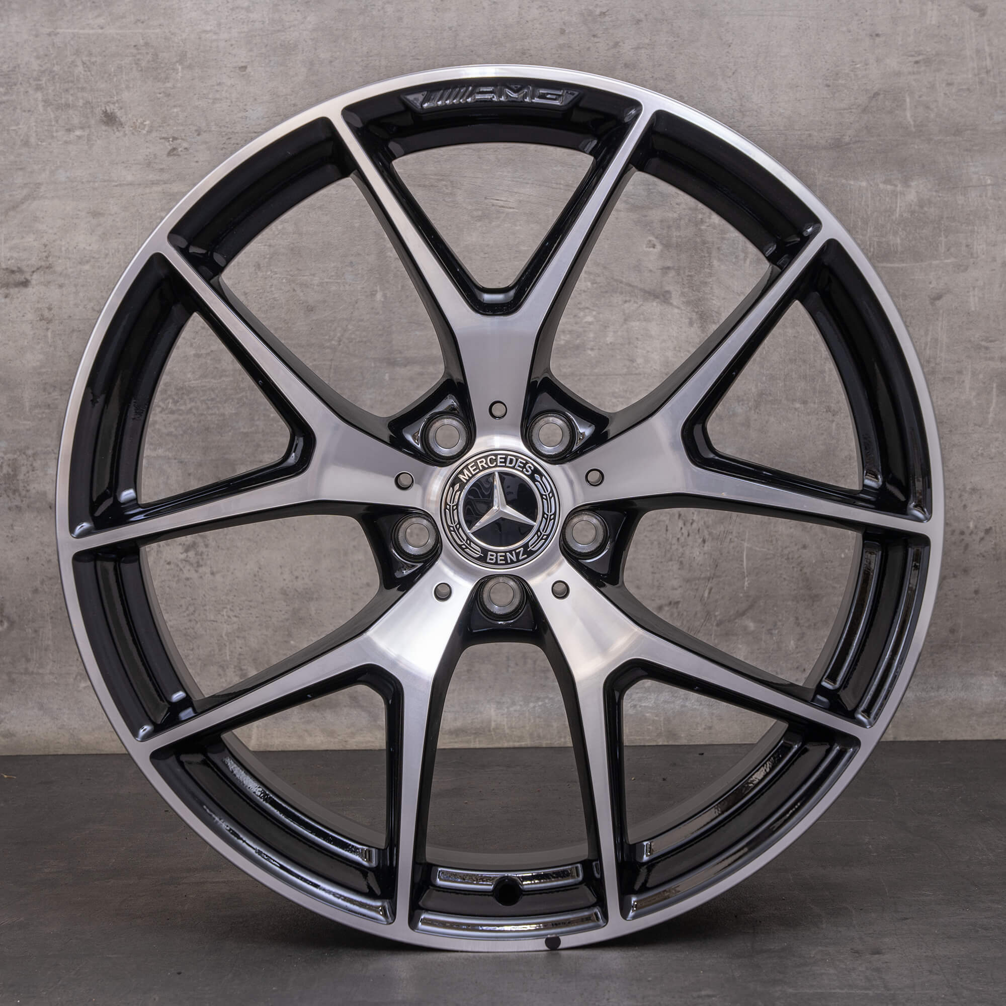 Alkuperäiset Mercedes Benz GLC & 43 AMG vanteet 20 tuuman X253 C253 A2534015500 A2534015600 musta kiillotettu sorvattu