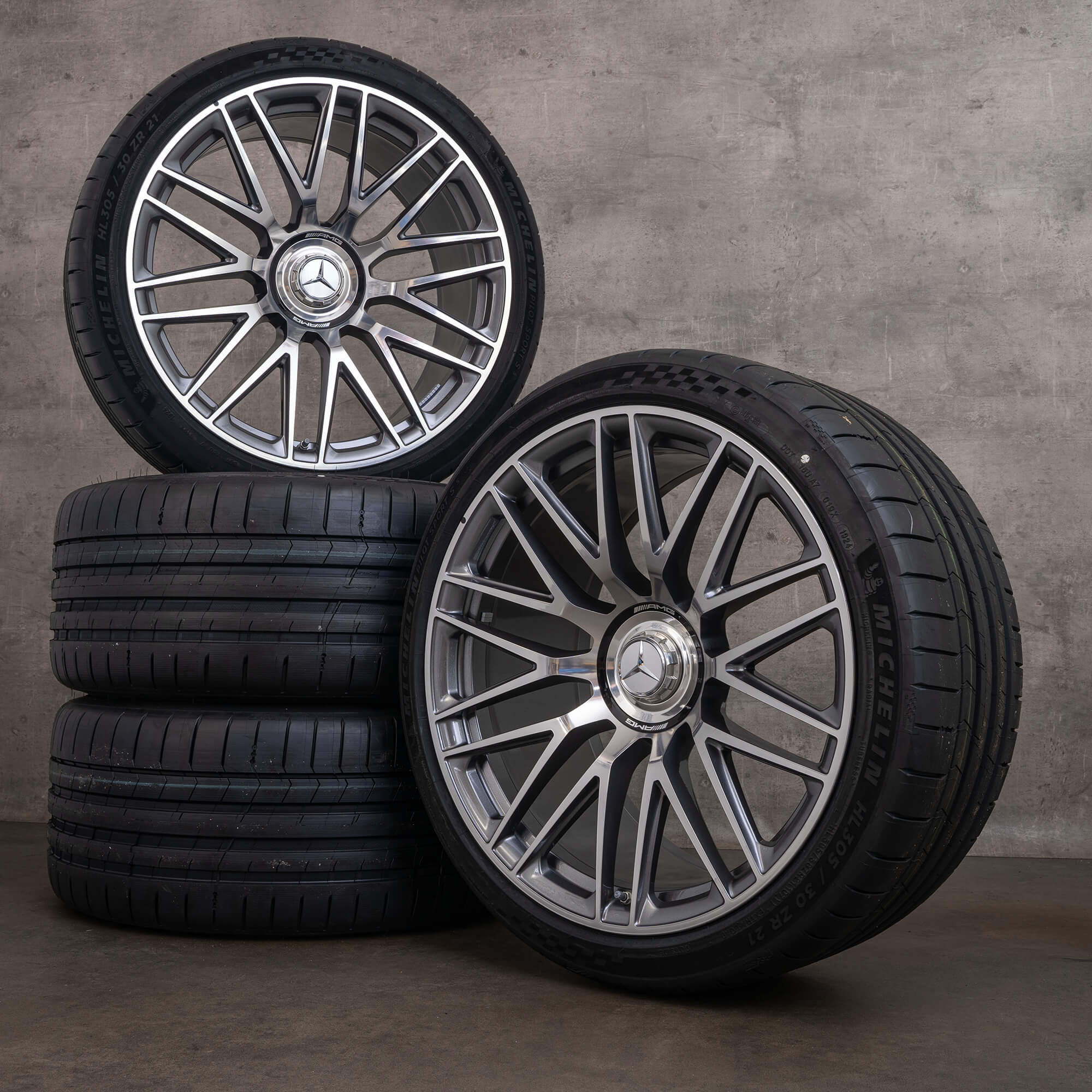 Originalní letní ráfky na auto Mercedes Benz AMG GT 21" C192 A1924011900 A1924012000 himalaya grey NEW