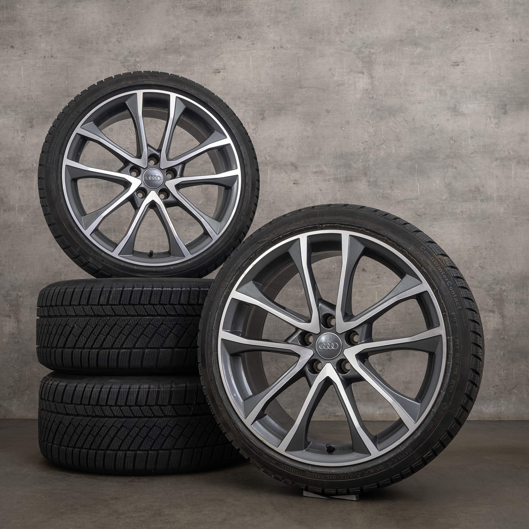 Jantes hiver d'origine Audi A4 S4 19 pouces B9 8W 8W0601025BF anthracite, brillant NEUF