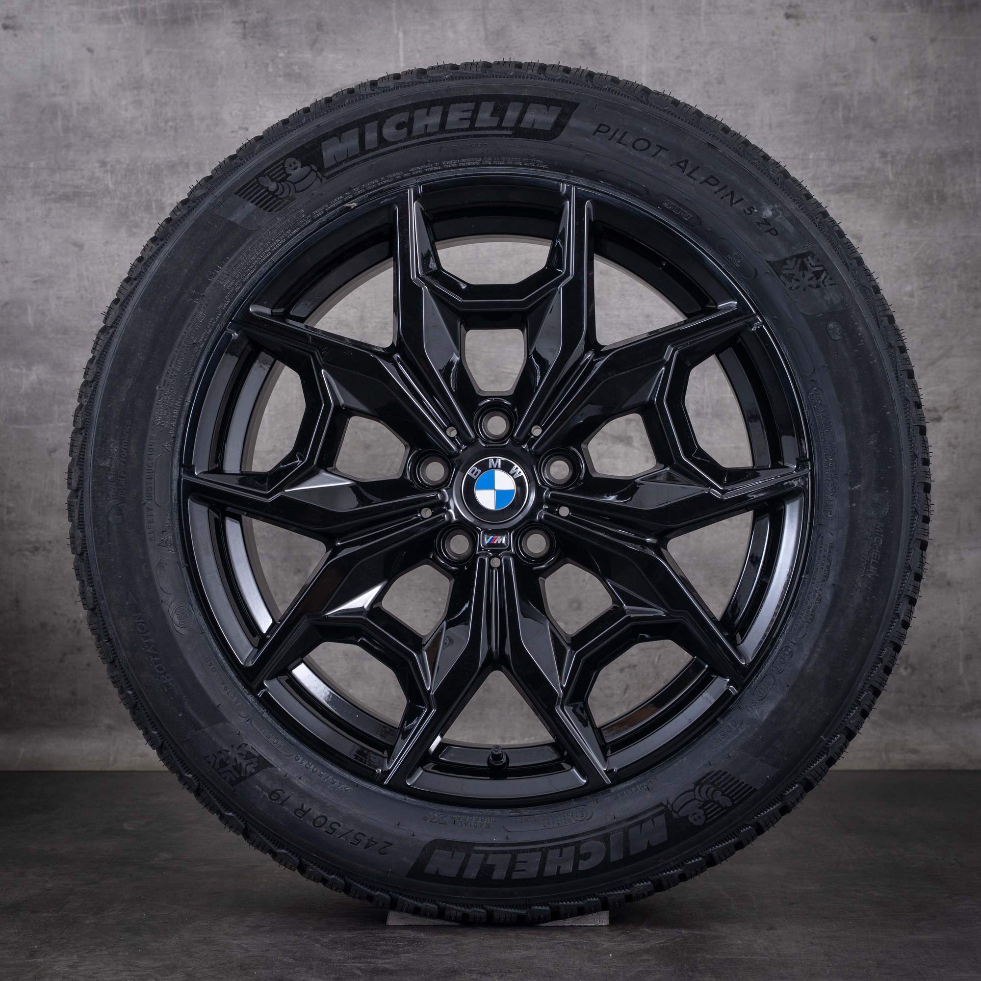 Alkuperäiset BMW X3 X4 -talvirenkaat 19 tuumaa G01 G02 -vanteet Styling 887 M 7916263 jet black