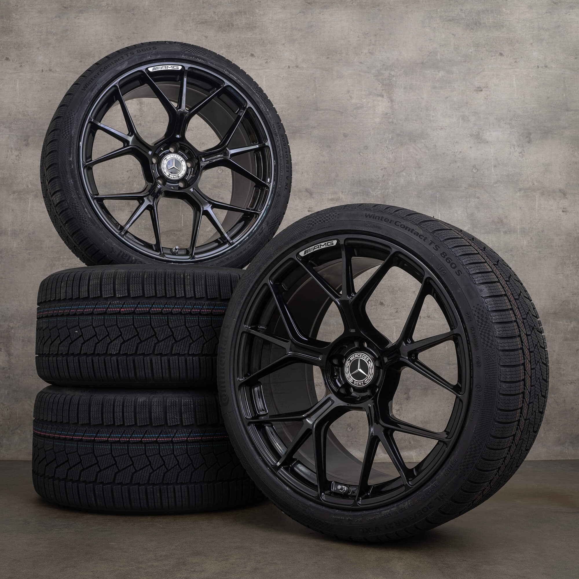 Originální zimni alu kola Mercedes Benz AMG GT 55 63 S E Performance PRO 4Matic+ 21" disky C192 A1924011300 A1924011400 černé vysoce lesklé NOVÉ