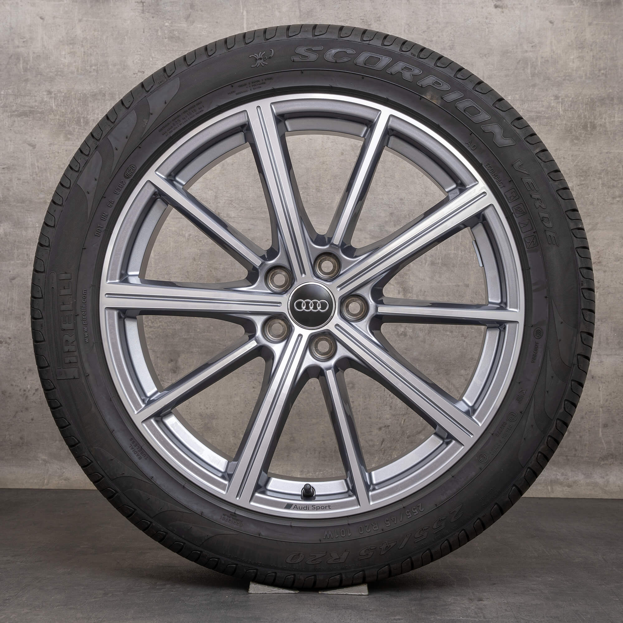 Originale Audi Q5 SQ5 vinterhjul 20-tommers FY felger 80A601025AP antrasitt polert