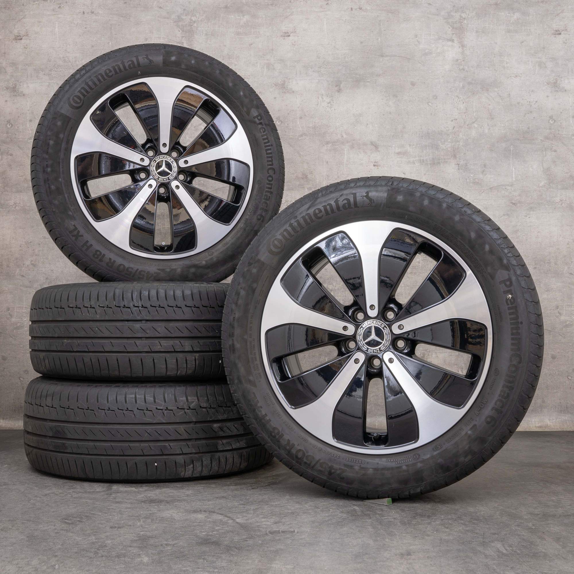 Oryginał Benz Mercedes EQV felgi 18 cali W447 koła letnie A4474017300 czarny Polerowane
