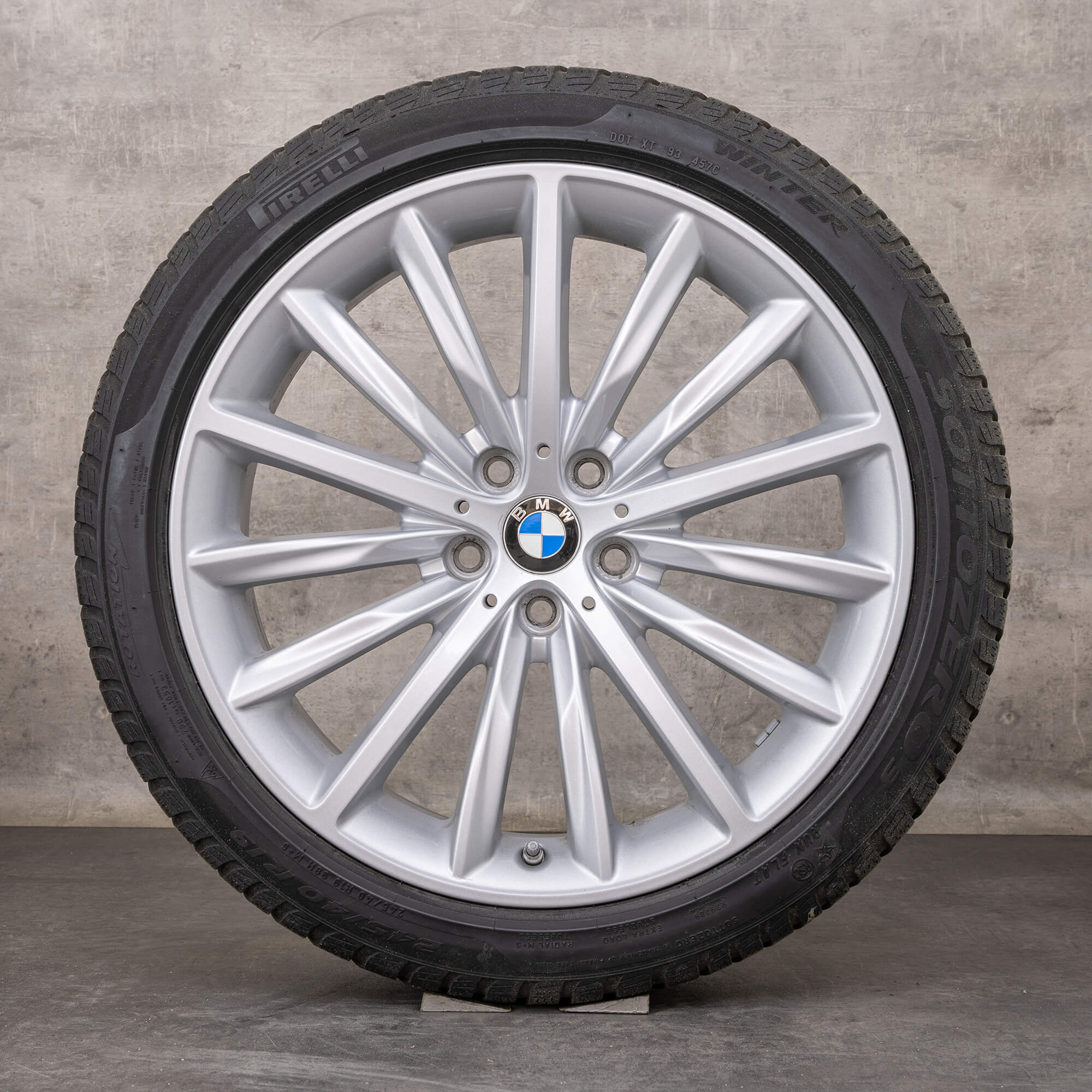 Oem BMW Série 5 pneus hiver jantes 19 pouces G30 G31 Sytling 633 6863419 6874439 silver