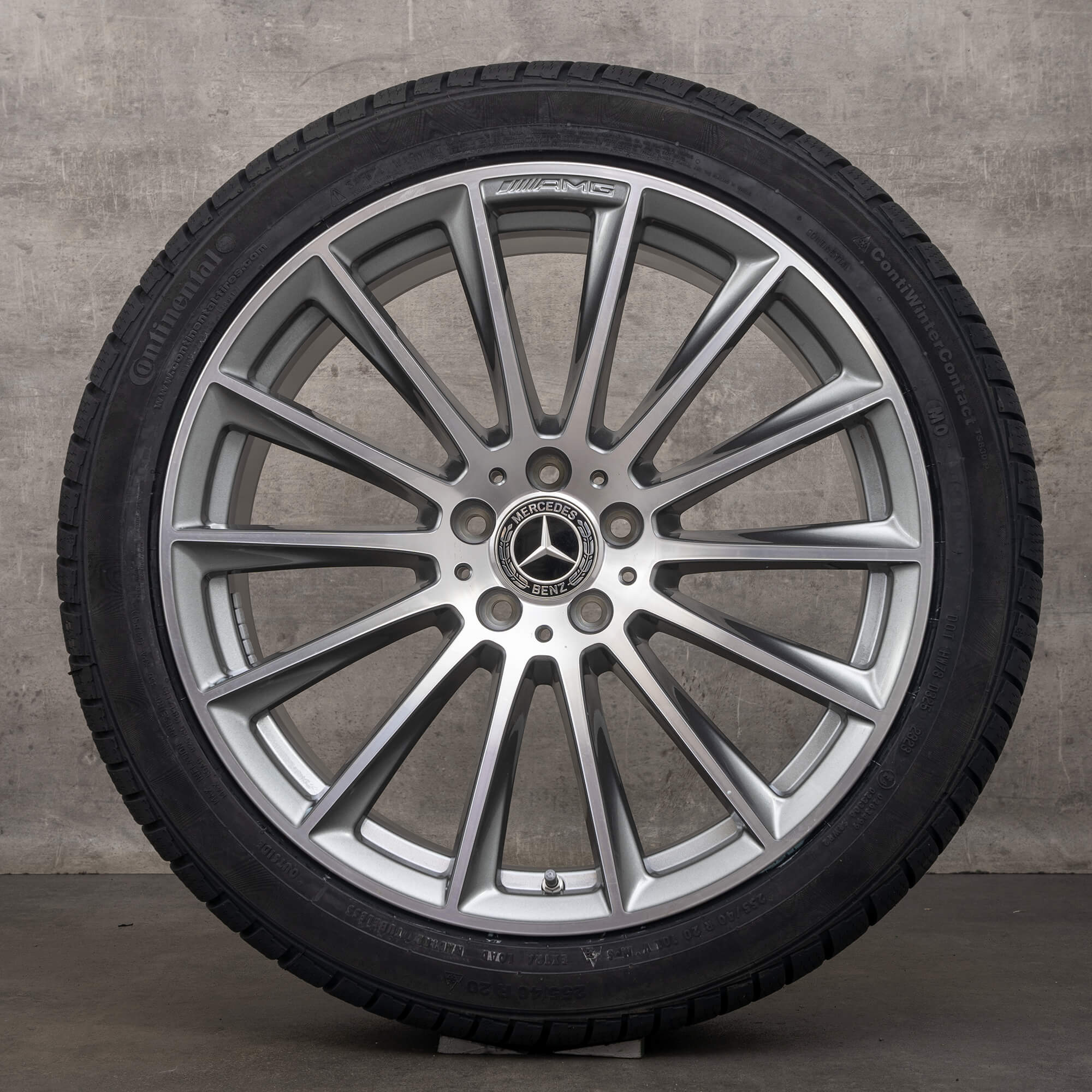 Original Mercedes Benz S-Klasse AMG Winterräder 20 Zoll W223 V223 X223 Felgen A2234011500 himalaya grau glanzgedreht NEU