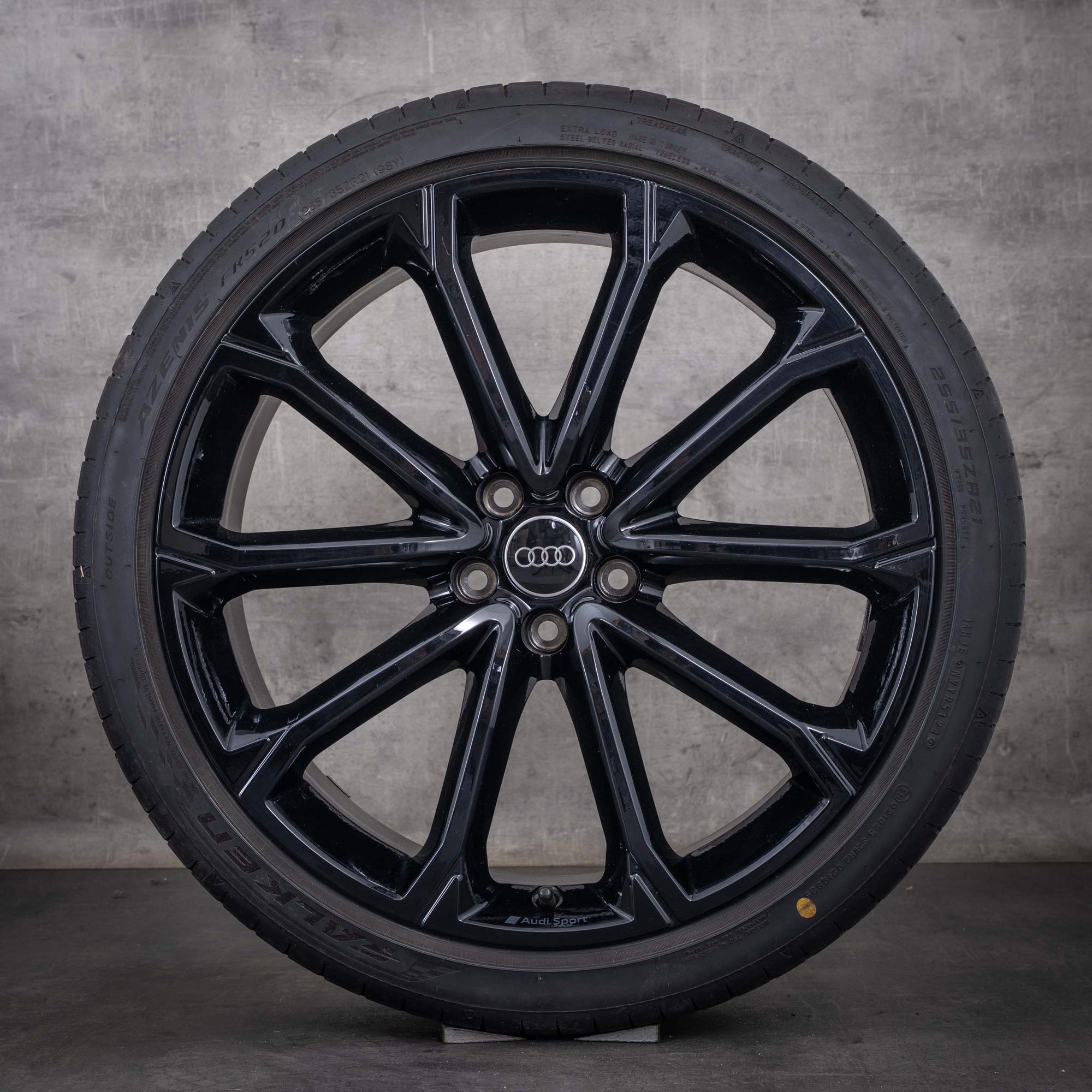 Original Audi RS Q3 Felgen 21 Zoll F3 Sommerräder Polygon 83A601025AG schwarz glanz