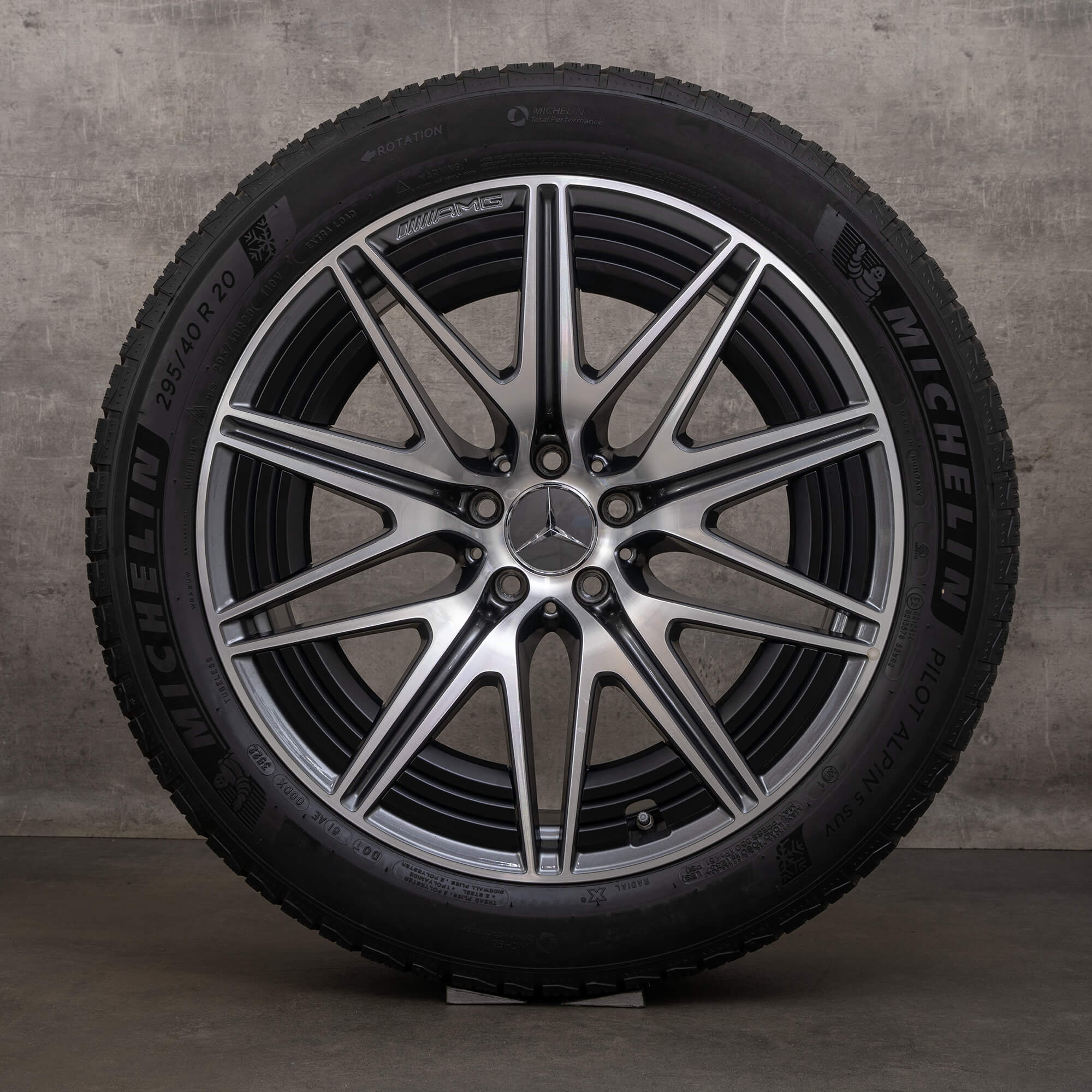 Original AMG Mercedes Benz GLC 43 63S E Performance Winterräder 20 Zoll X254 C254 Felgen A2544011200 A2544011300 himalaya grey