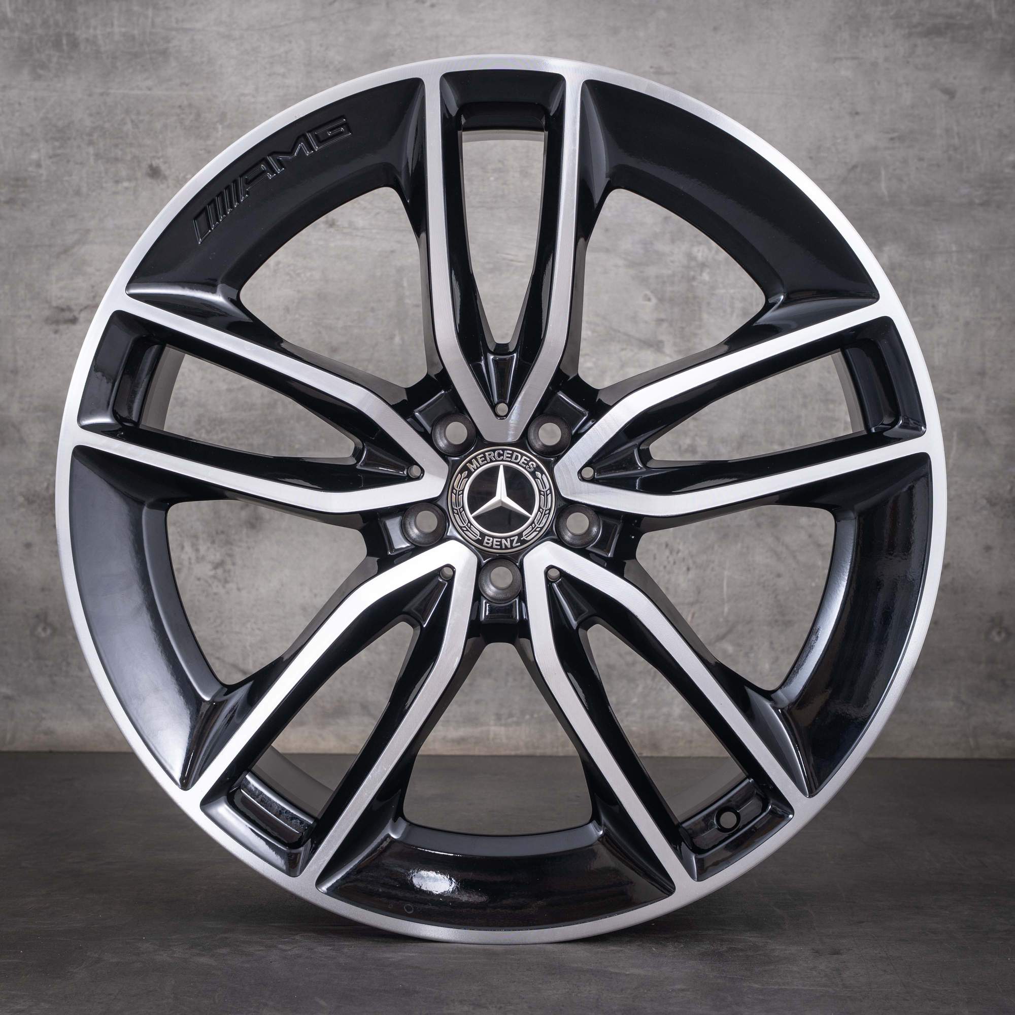 OEM Mercedes-Benz GLE 22inch AMG rims V167 C167 A1674013600 A1674013700 black diamond cut