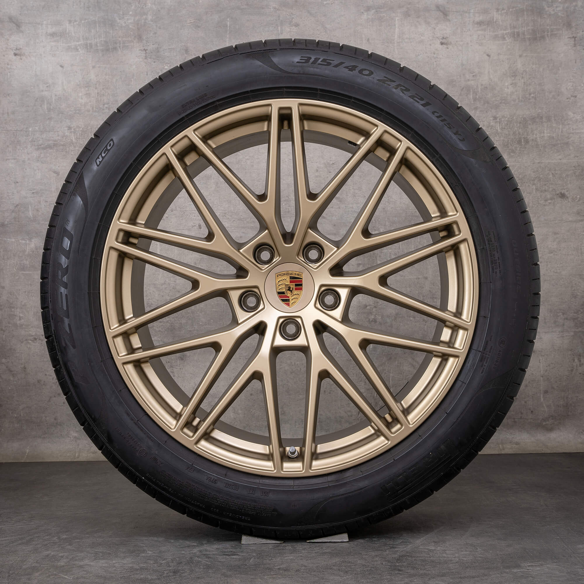 Original Porsche Cayenne Coupe Felgen 21 Zoll 9YA Sommerräder RS Spyder 9Y0601025ET 9Y3601025CS neodyme matt