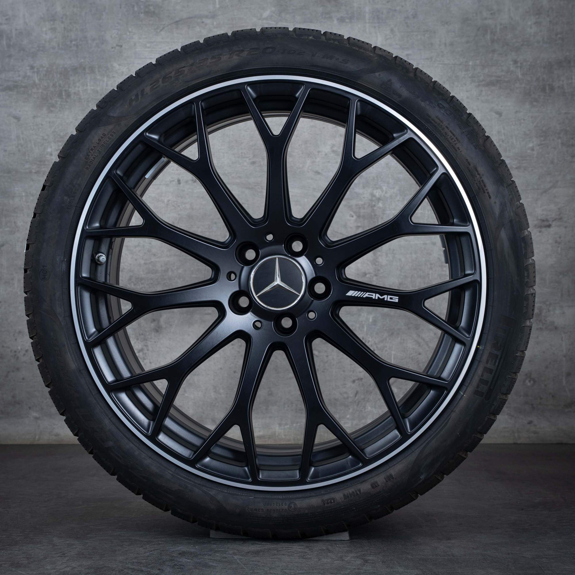 Alkuperäiset Mercedes Benz C-sarjan 63 S E AMG vanteet 20 tuuman W206 S206 kesäpyörät A2064013100 A2064013200 musta matta kiillotettu pinta