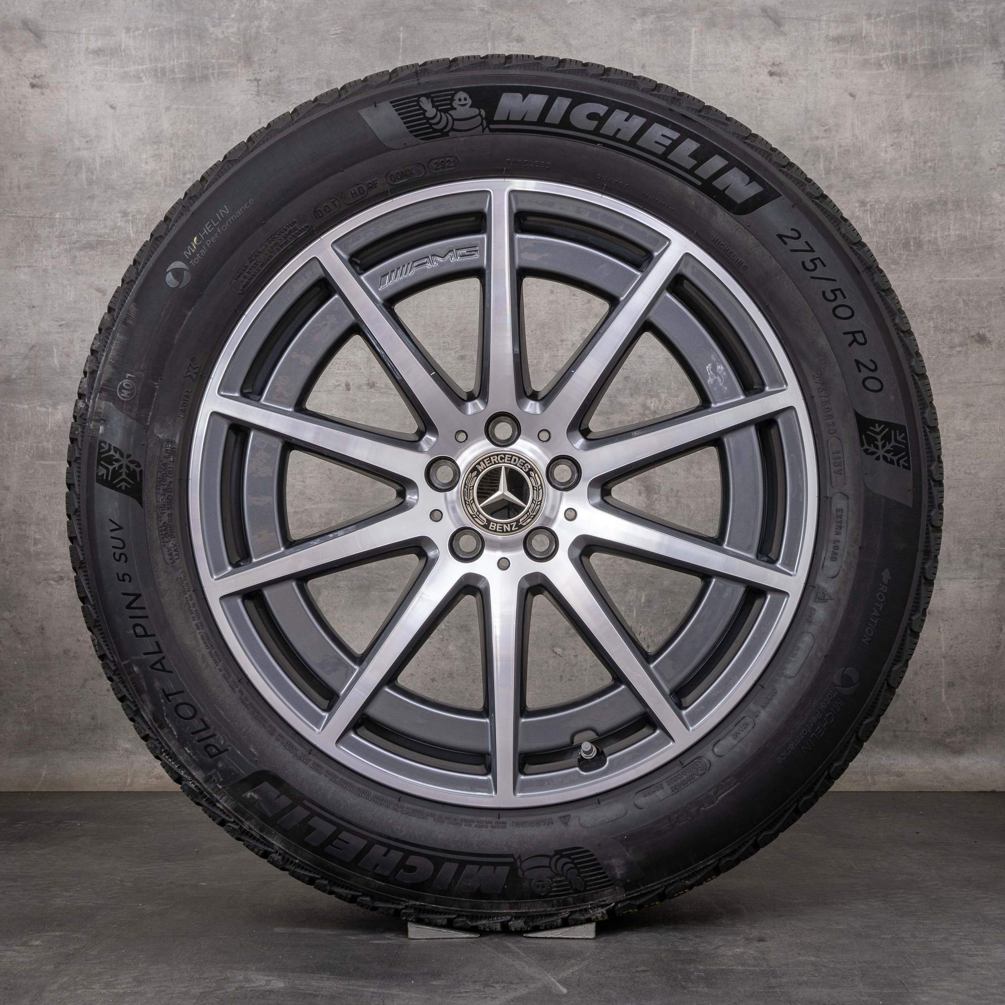 Originele Mercedes Benz GLE 53 63 4Matic+ AMG winterwielen 20 inch V167 velgen A1674014000 A1674014100 himalaya grijs gepolijst
