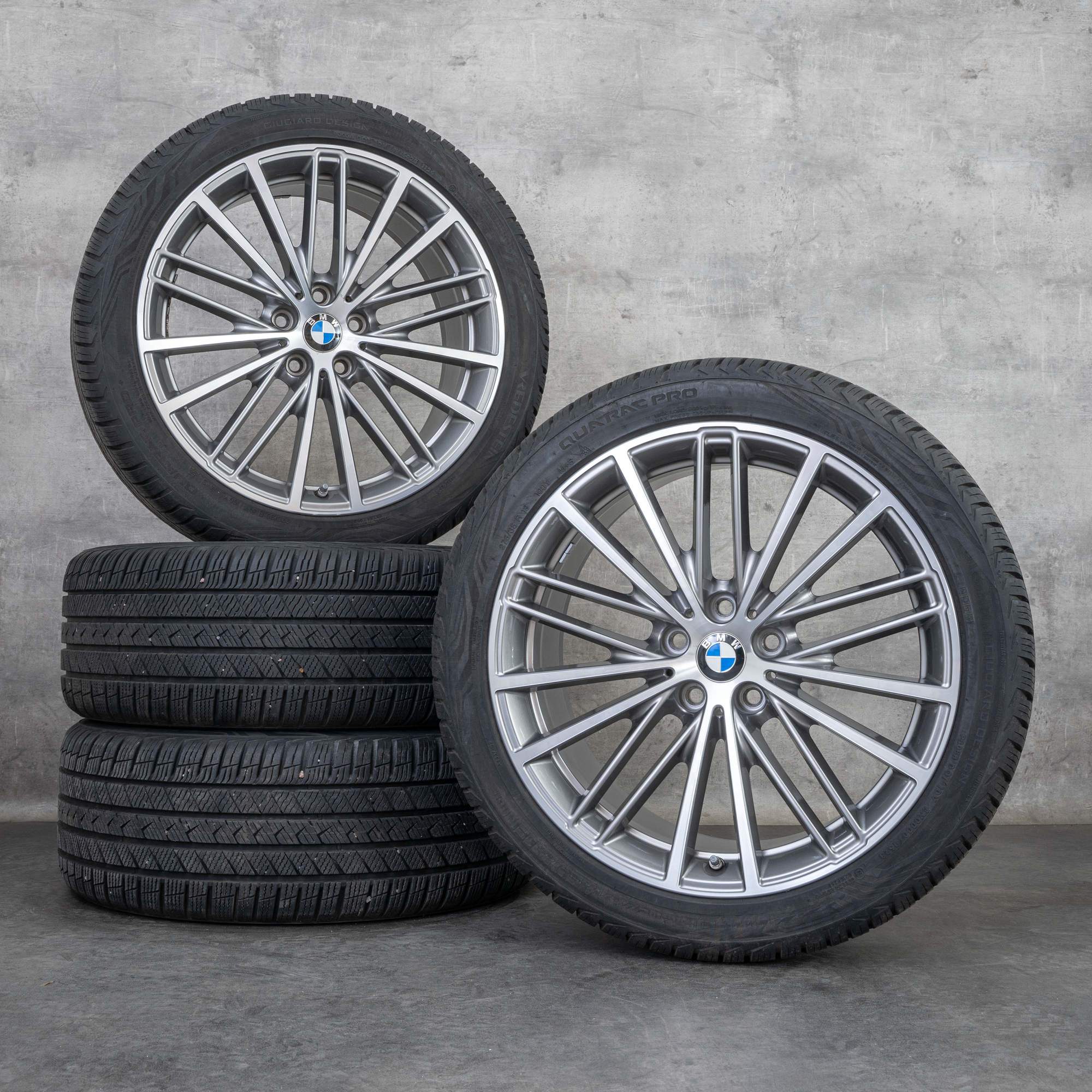 Orijinal BMW 5 Series jantlar 19 inç G30 G31 tüm hava koşullarına uygun lastikler styling 635 6863422 6863423 ferricgrey diamond