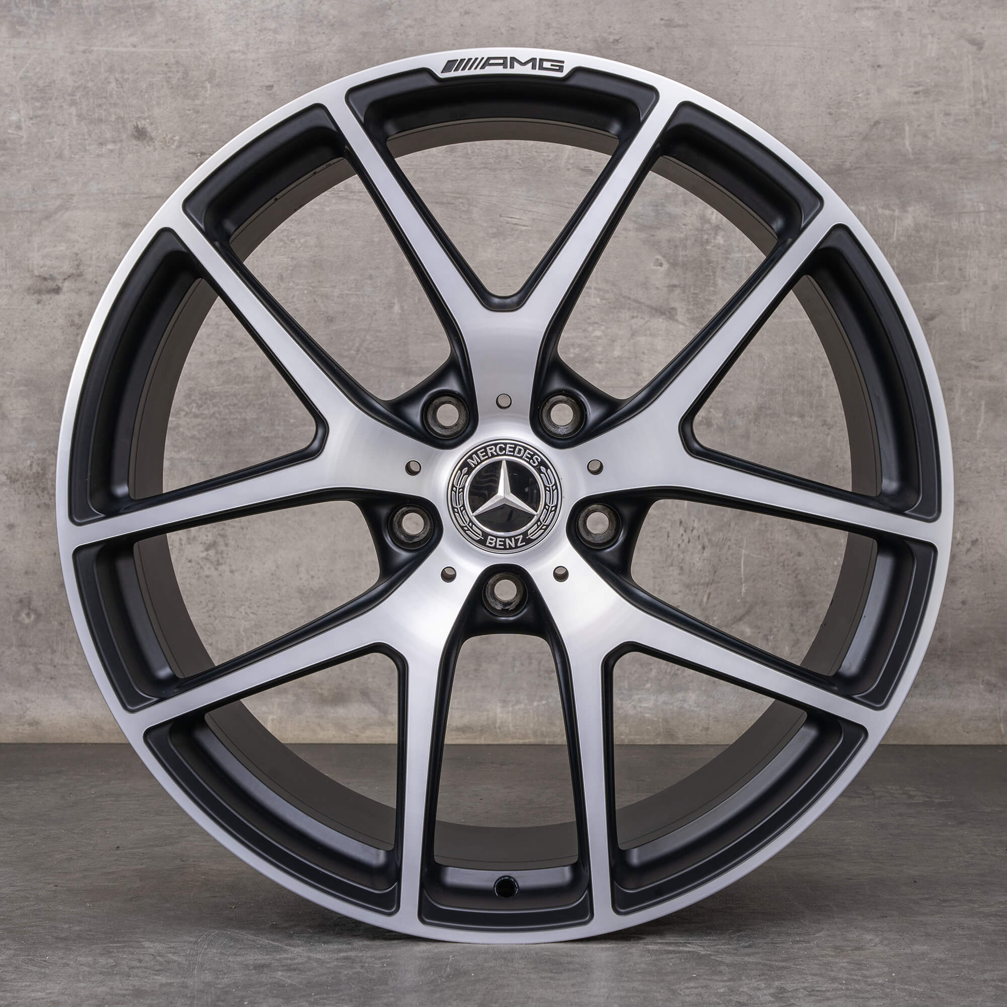 Original Mercedes Benz G-Klasse AMG Felgen 21 Zoll W463 G 63 G 65 Sommerräder A4634010400 schwarz matt glanzgedreht