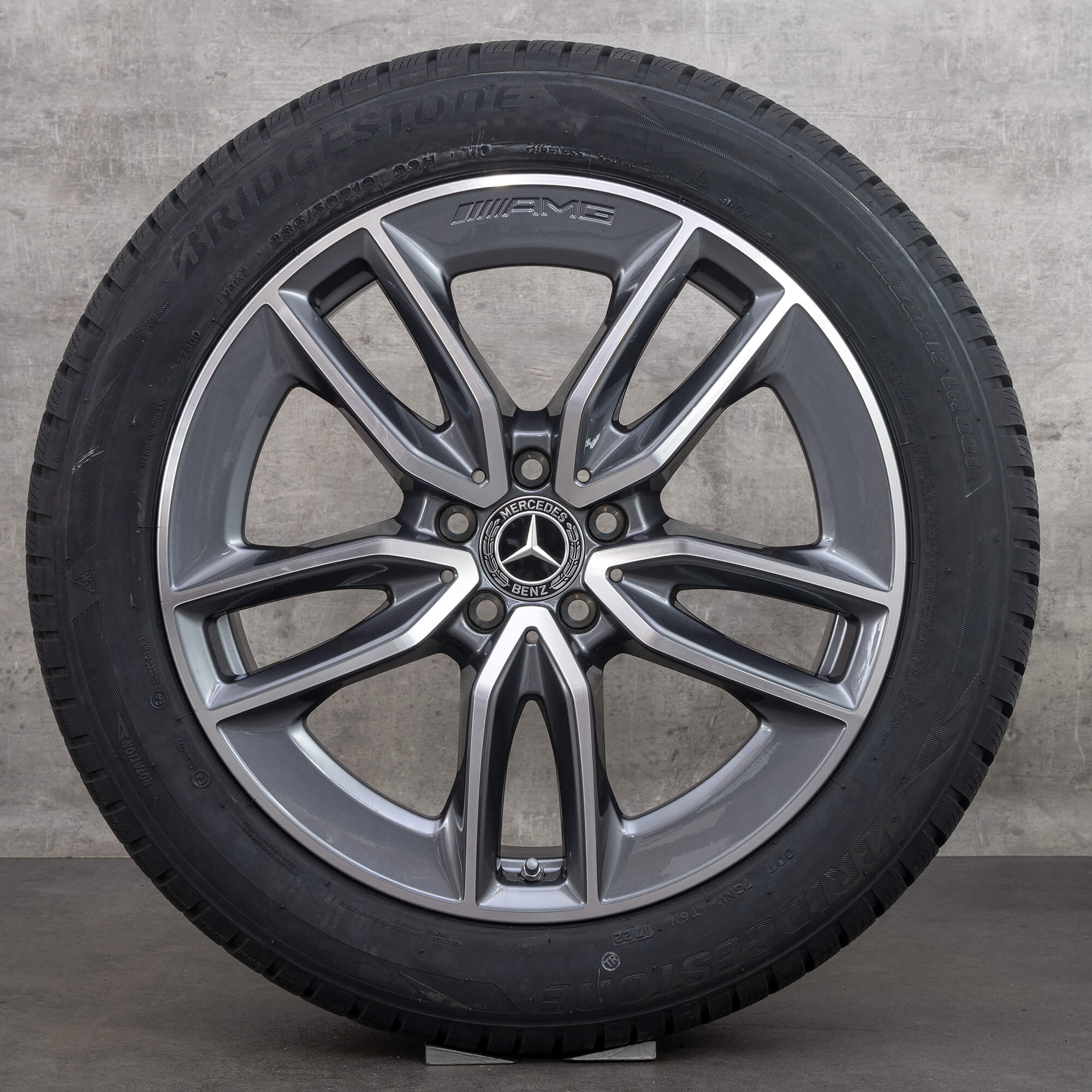 Original Mercedes Benz GLA GLB 35 45 & S AMG Winterrder 19 pouces H247 X247 jantes A2474011800 gris himalaya brillant NOUVEAU
