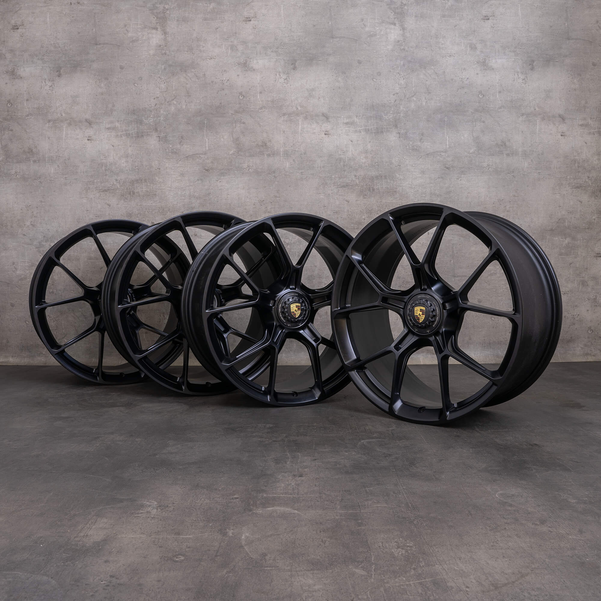 Originele Porsche 911 velgen 20 21 inch 992 I & II GT3 9GT601025Q 9GT601025R zwart mat
