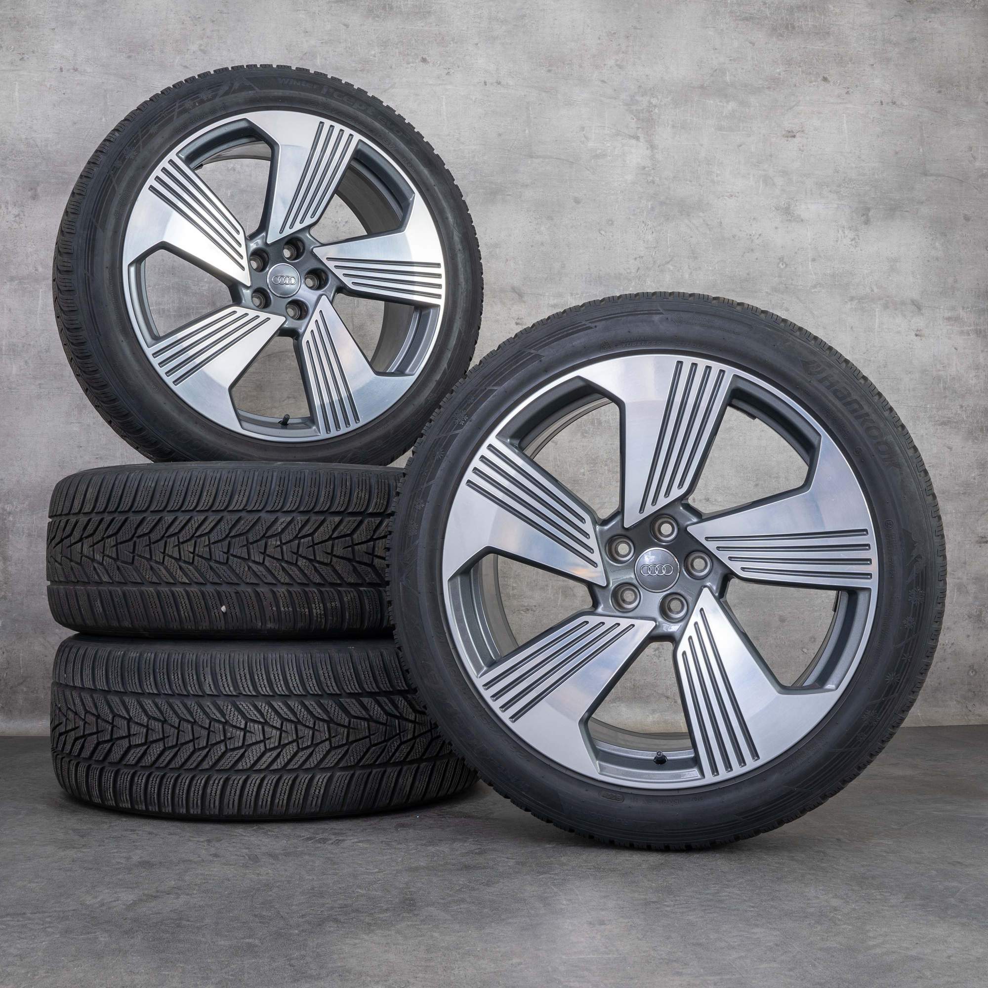 Jantes originais Audi Q8 e-tron GE de 21 polegadas jantes verão 4KE601025F Turbines titanium polido