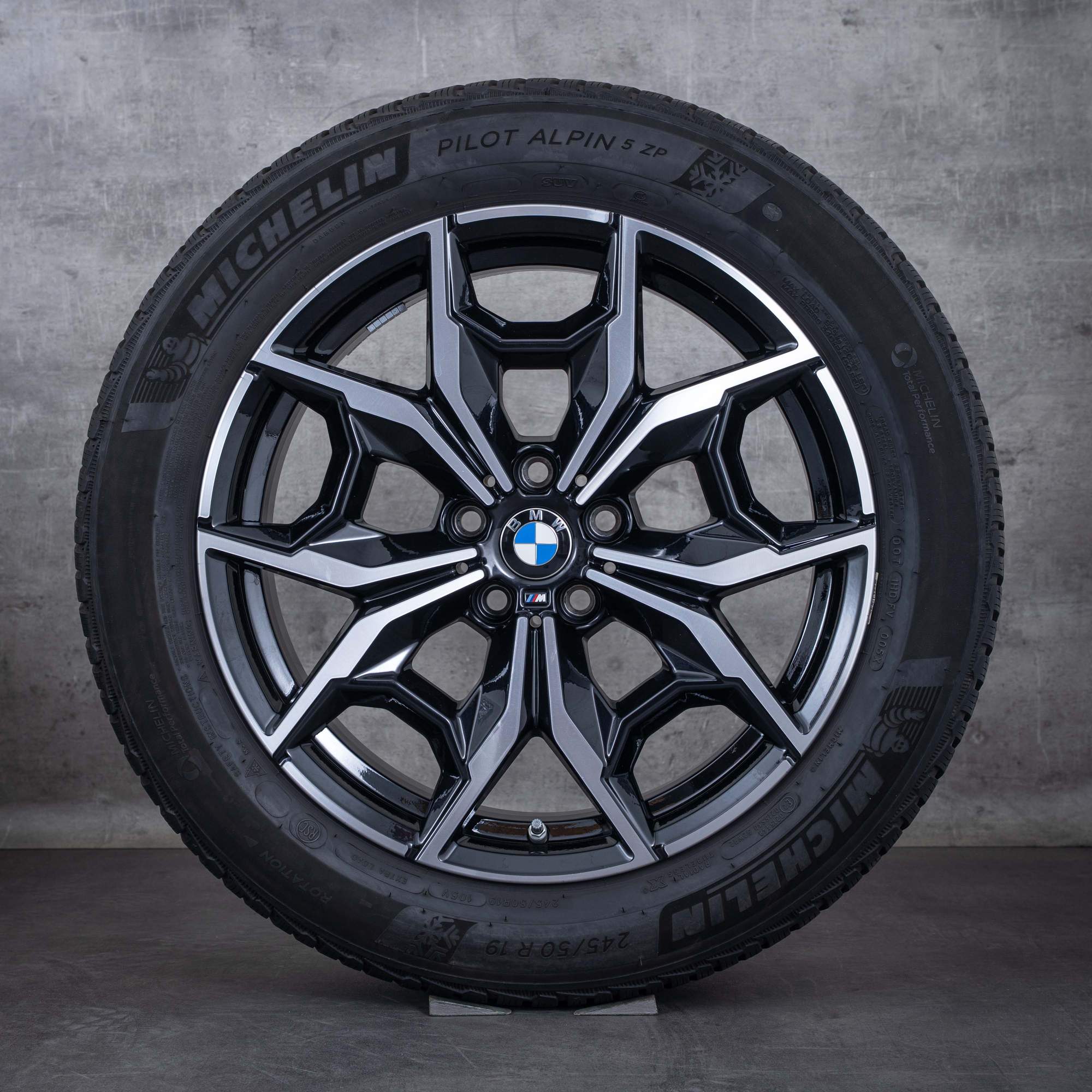 Oryginalał BMW X3 X4 felgi 19 cali G01 G02 koła letnie stylizacja 887 M 7916263 czarny polerowane toczone
