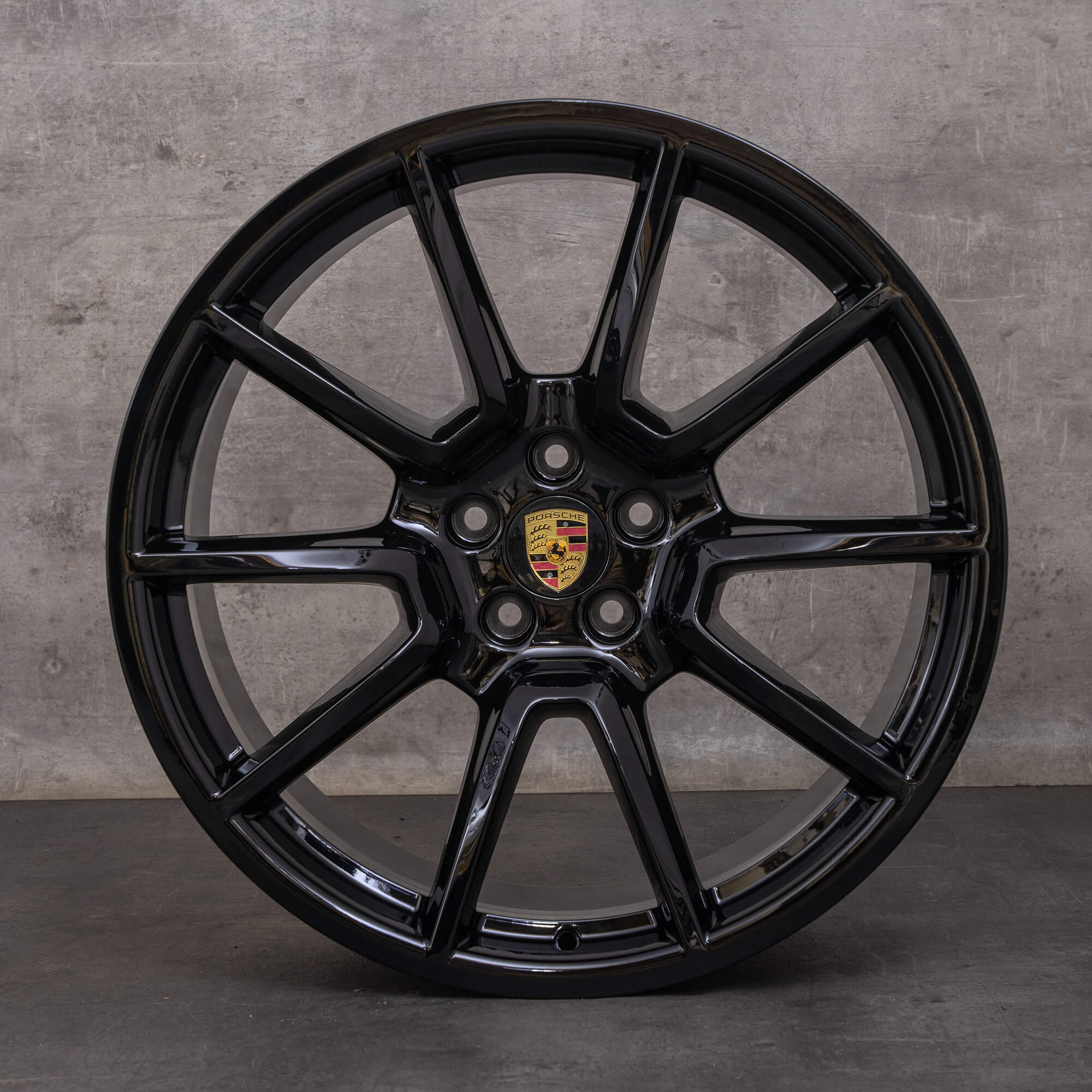 Original Porsche Macan ráfky na auto 20 palců II S 95B601025BH 95B601025BJ černé lesklé
