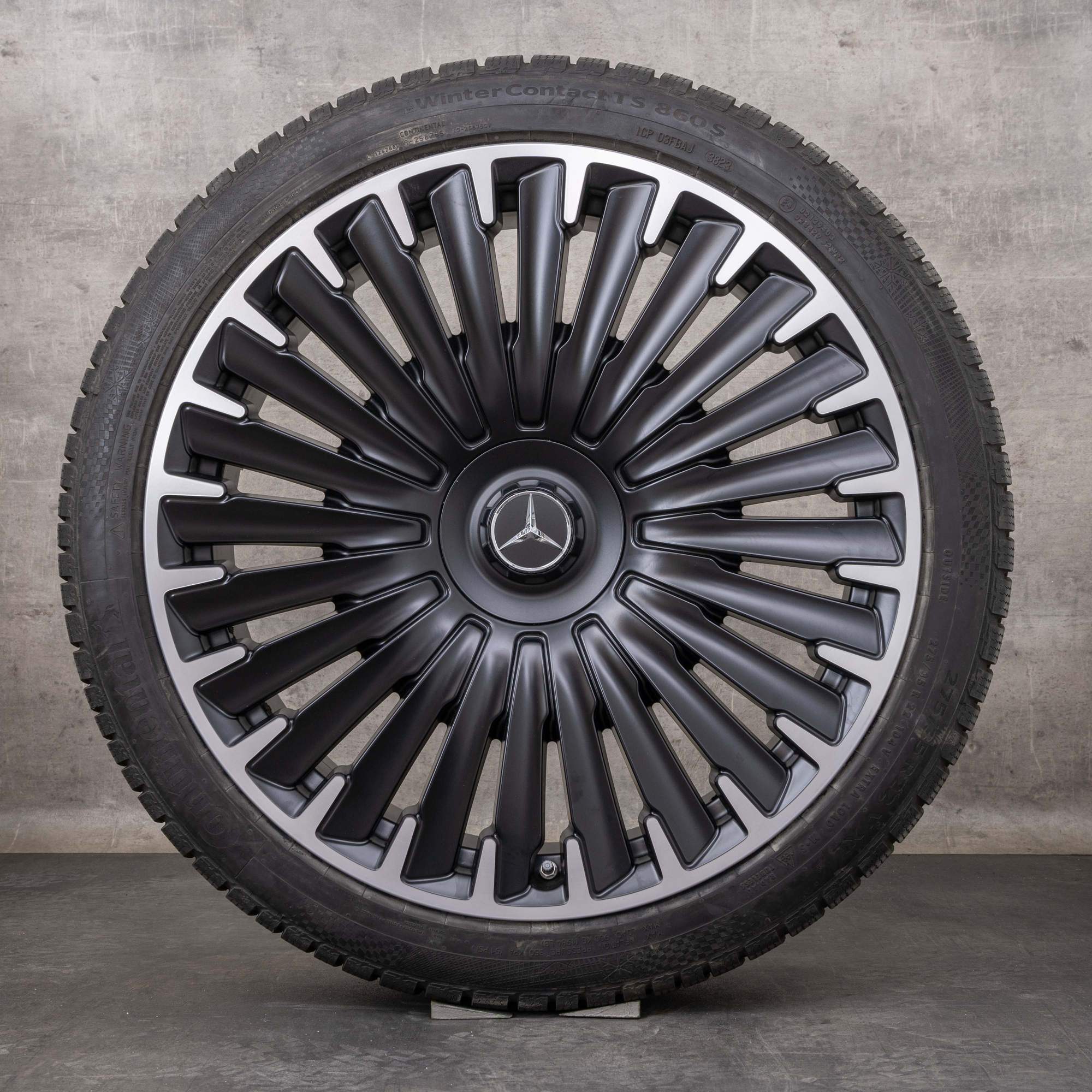 Original Mercedes Benz EQE SUV 43 53 AMG Winterräder 22 Zoll X294 Felgen A2944011600 schwarz matt glanzgedreht
