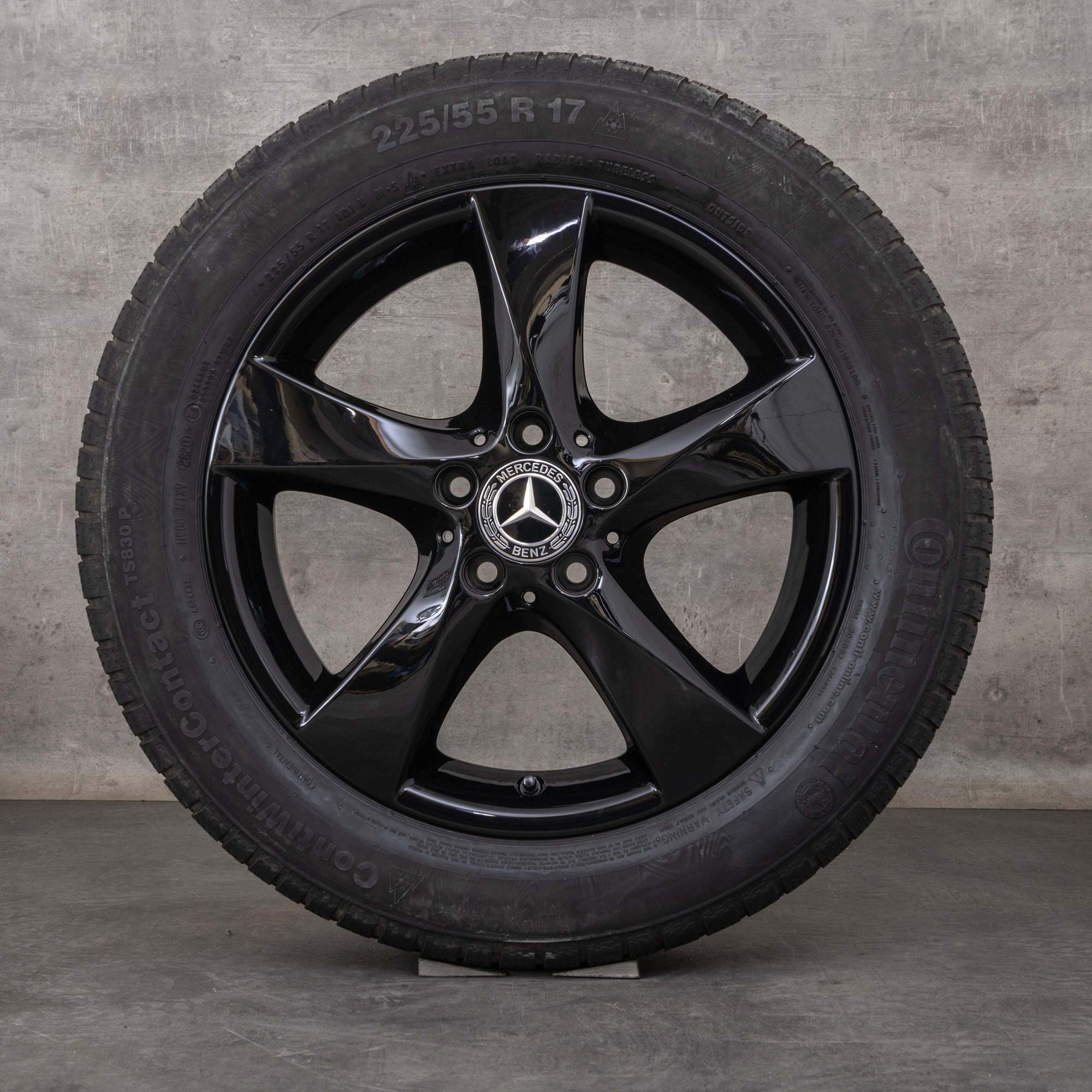 Alkuperäiset Mercedes Benz V-sarjan talvirenkaat 17 tuuman W447 W639 Vito Viano vanteet A4474012200 musta kiiltävät