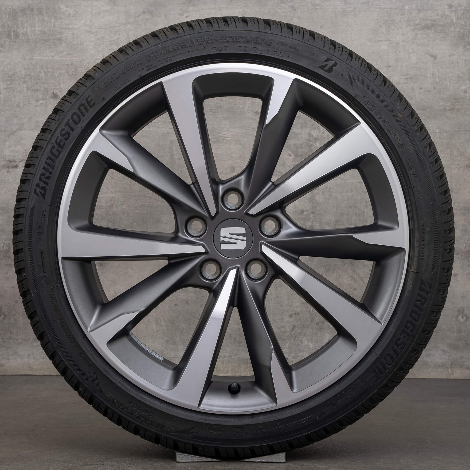 Seat Leon FR 5F vinterhjul 18-tommers felger vinterdekk ytelse NY