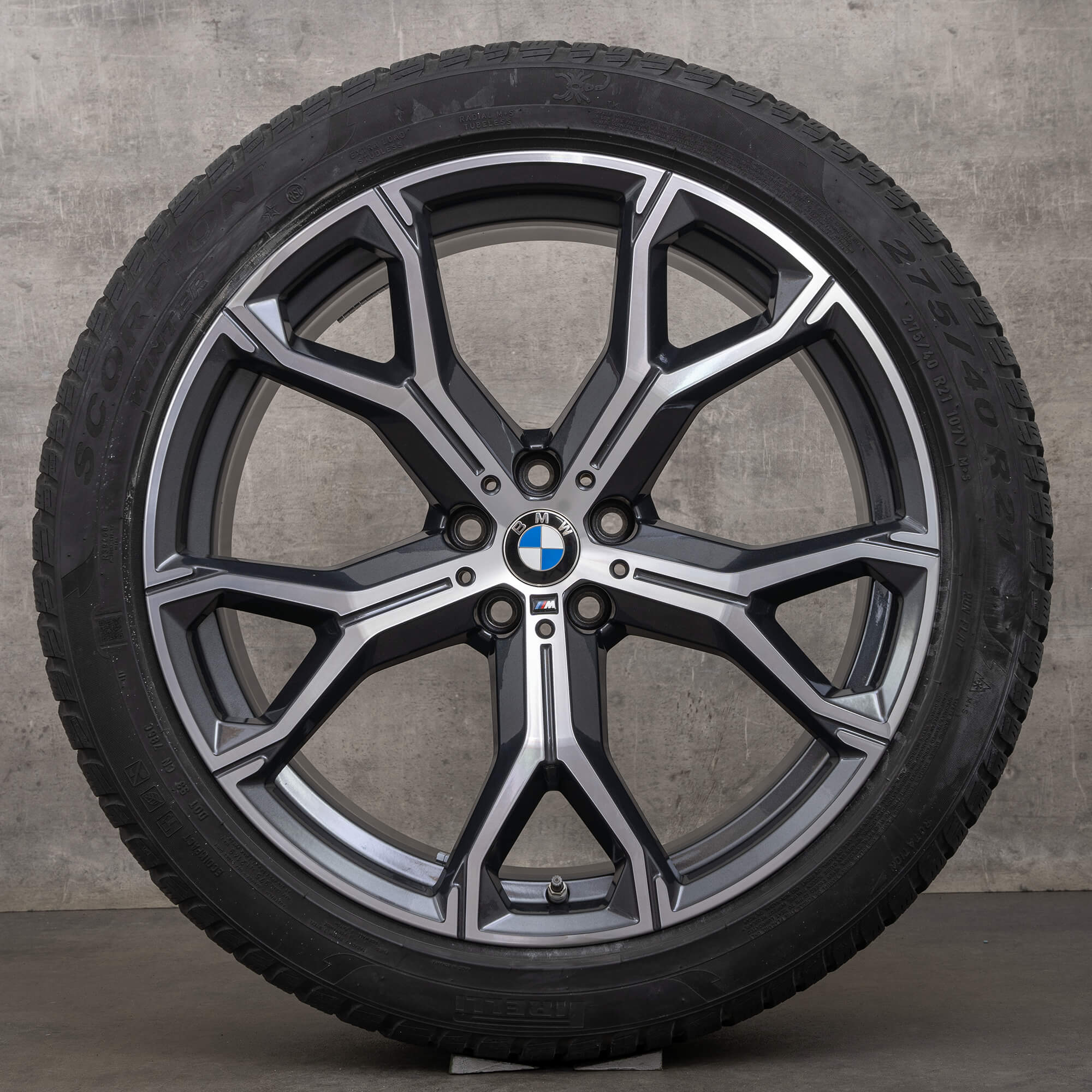 BMW X5 G05 X6 G06 vinterhjul 21 tums fälgar vinterdäck 8071998 8071999 741 M