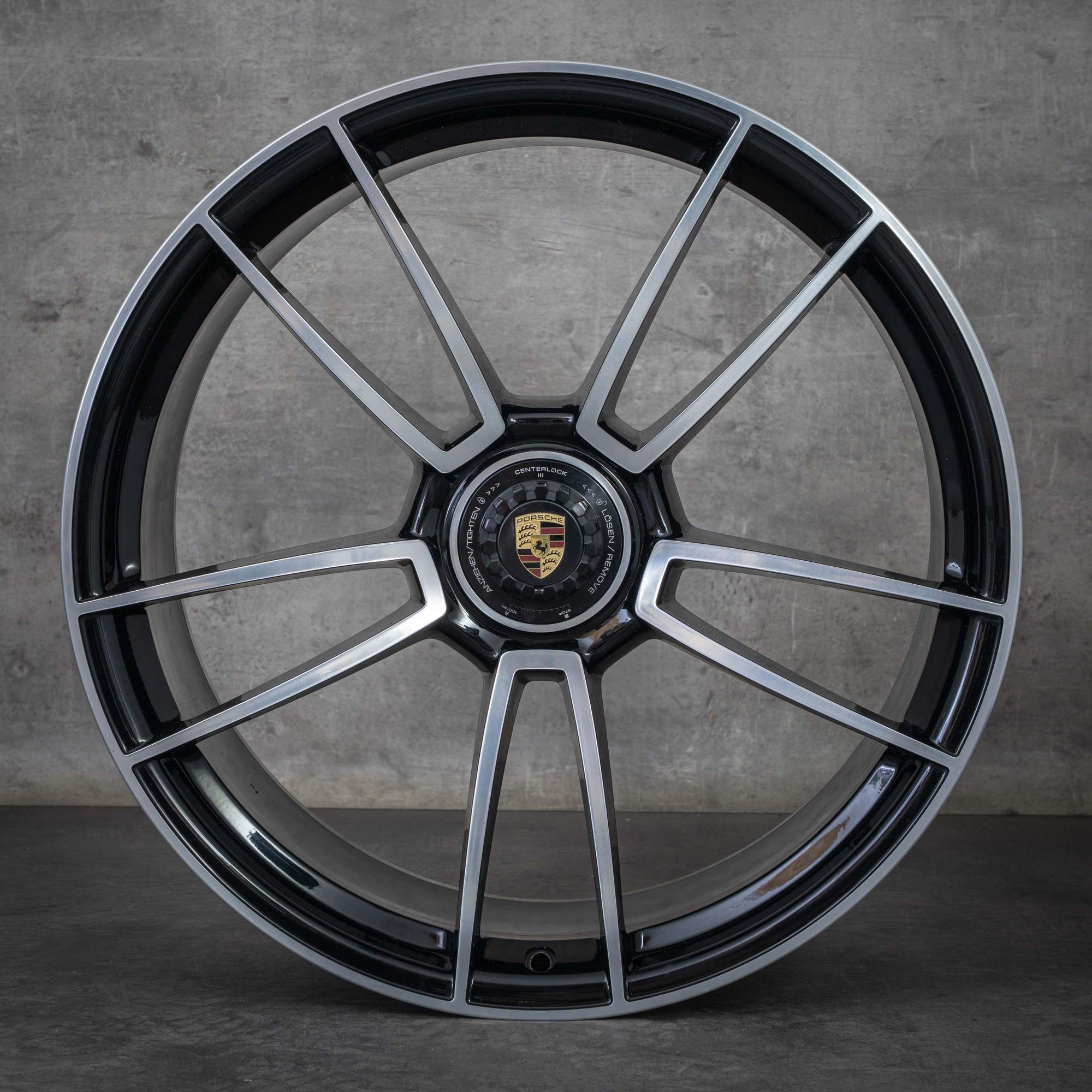 Oryginalne felgi Porsche 992 I II 20 21 cali Turbo & S 992601025AS 992601025AA czarne polerowane