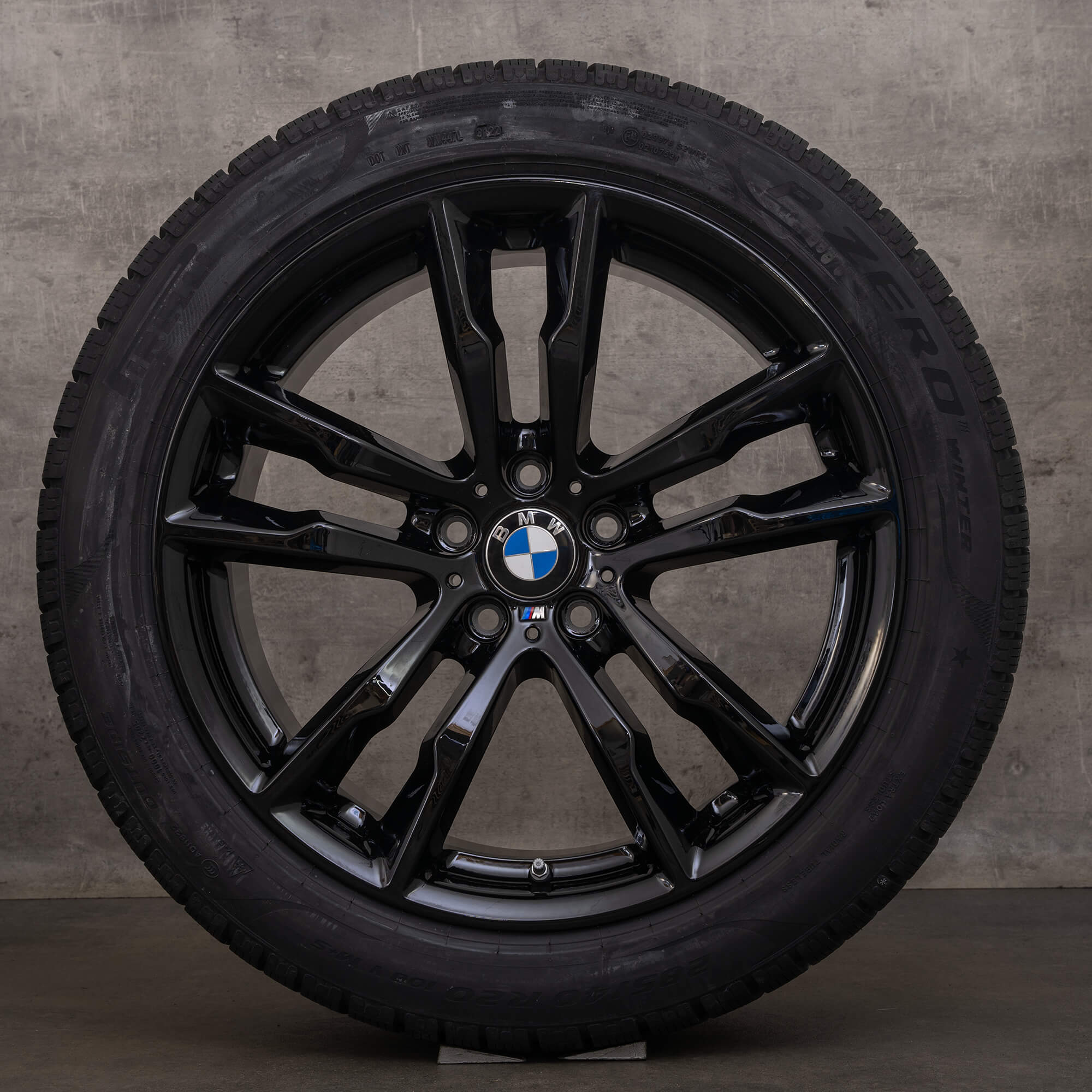 Original BMW X5M X6M Felgen 20 Zoll F85 F86 Winterreifen 2284654 2284655 611 M schwarz hochglanz