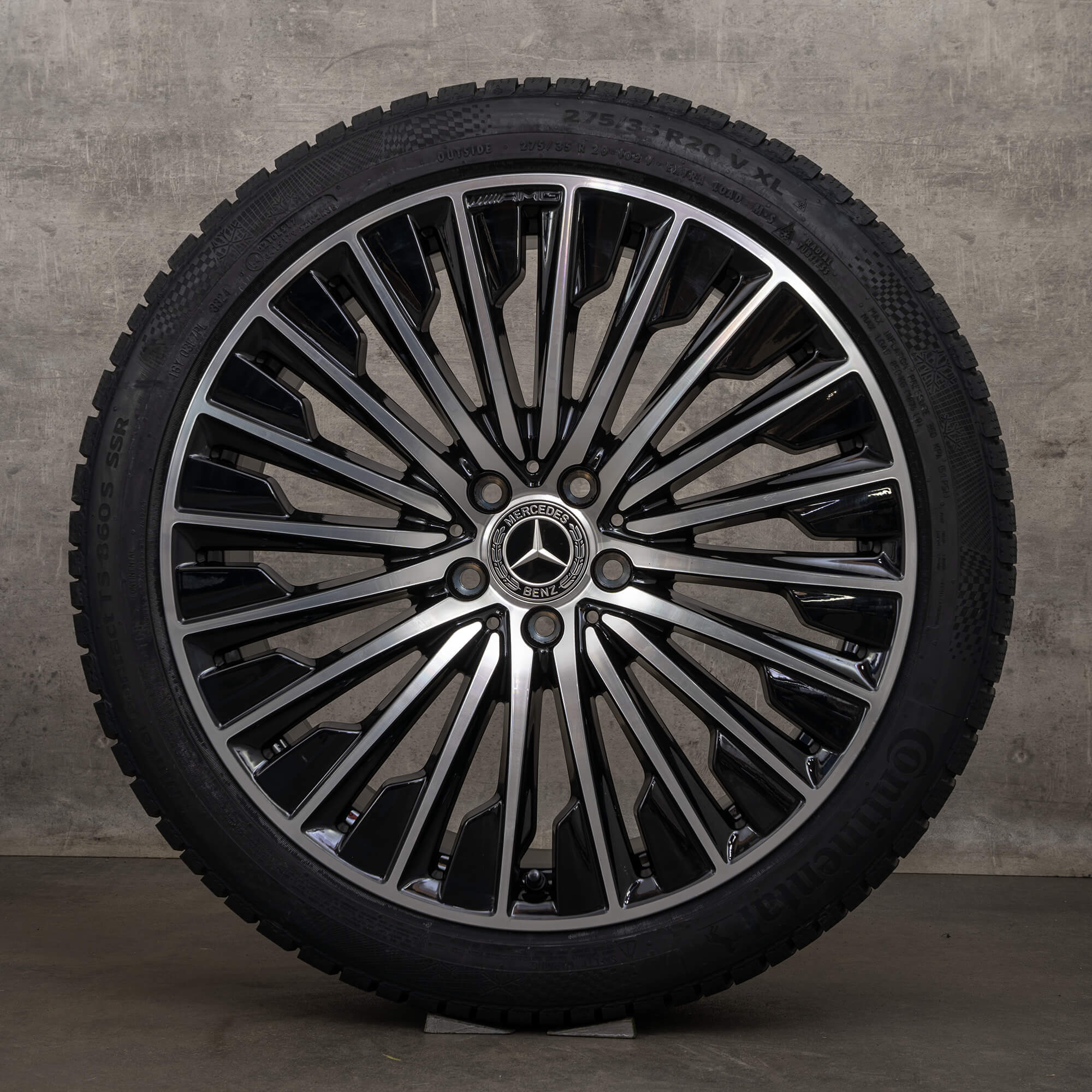Original Mercedes Benz E-Class AMG jante vară 20 inch W214 S214 A2144010500 A2144010600 negru Lucios NOU