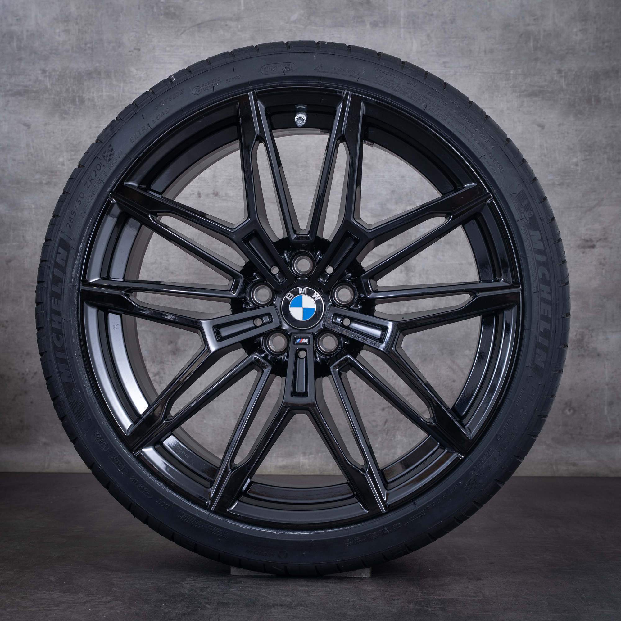 Roues hiver d'origine BMW M2 M3 M4 19 20 pouces G87 G80 G81 G82 G83 style 930 M références 7882869 7882870 noir brillant - roue 3 sur 4